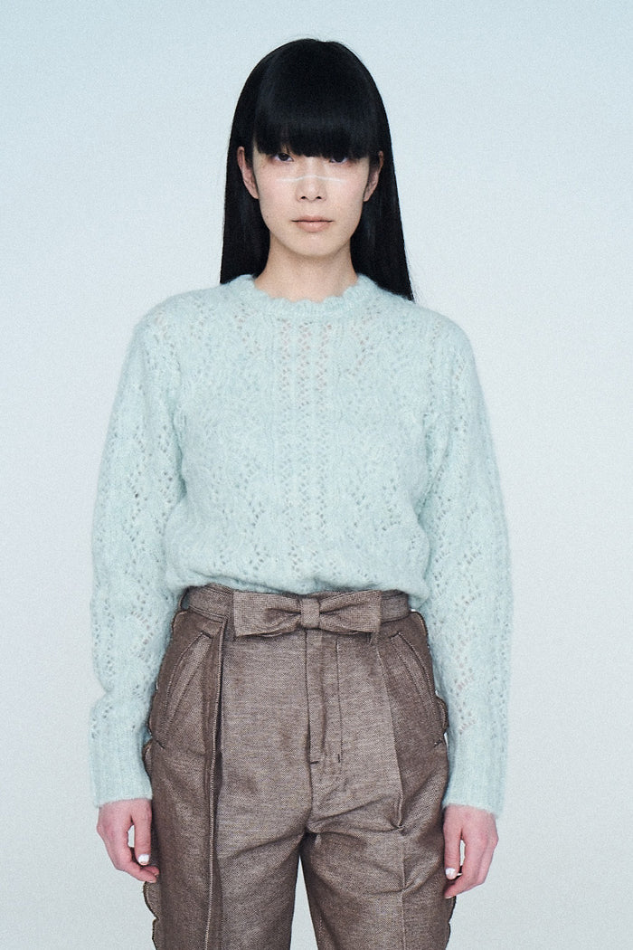 WOMEN jonnlynx/ジョンリンクス mohair sukashi knit pullover