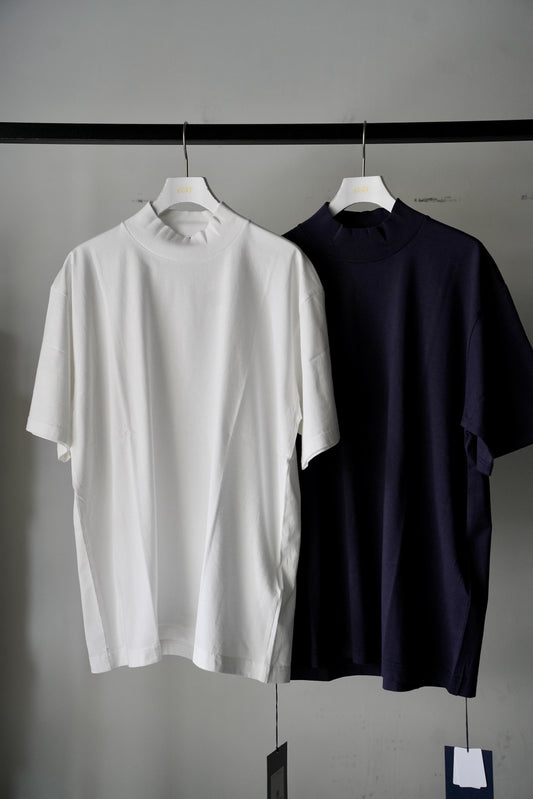 MEN Y/ ワイ ORGANIC COTTON JERSEY MOCK NECK S/S T