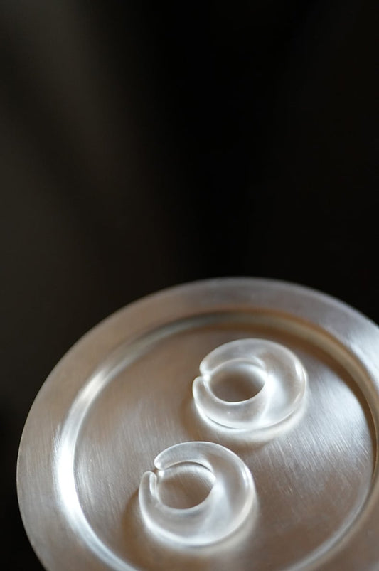 WOMEN TOO Ear cuff Oval Crystal