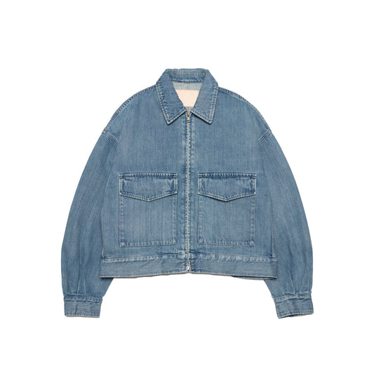 WOMEN Graphpaper Selvage Denim Zip Jacket / LIGHT FADE