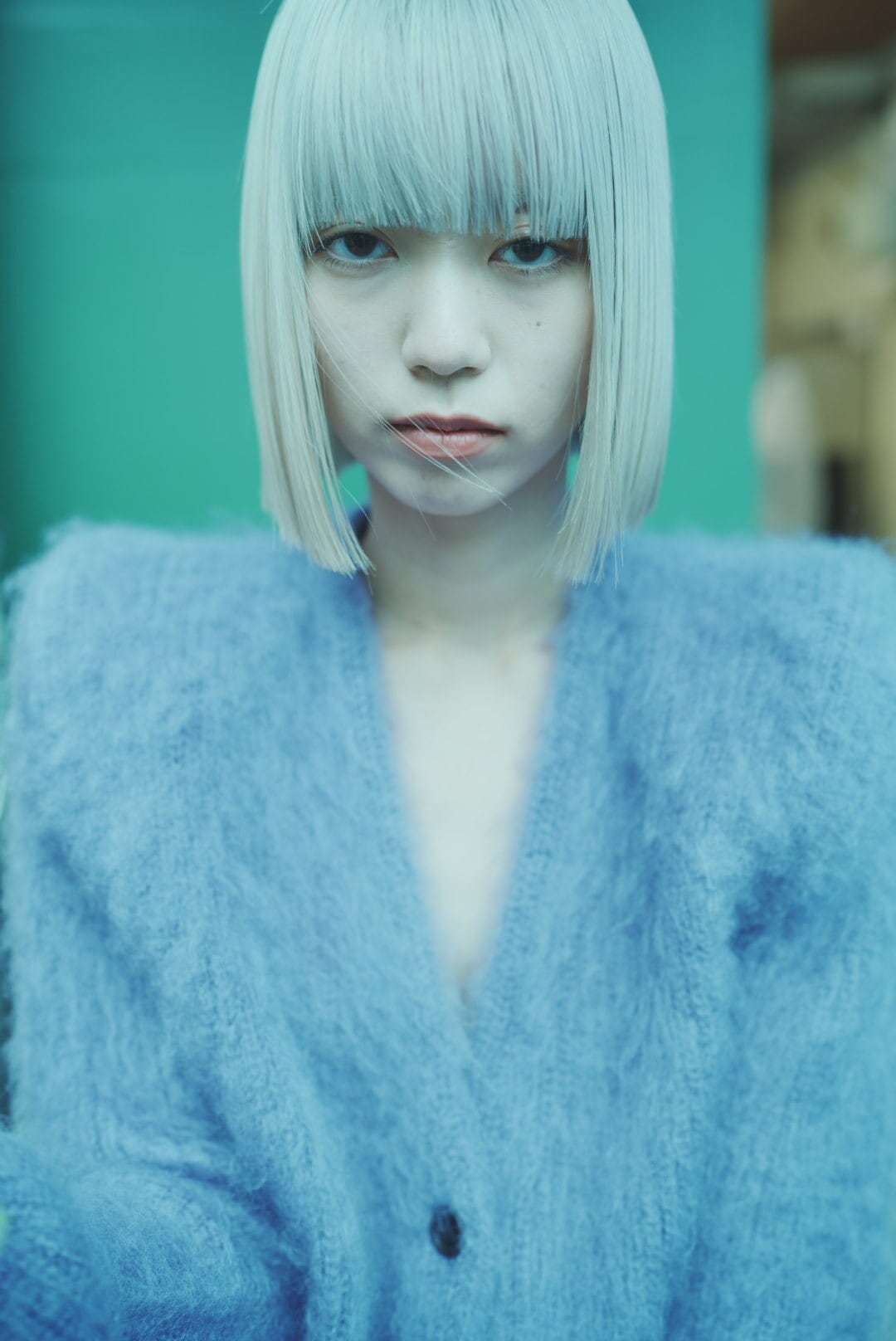 WOMEN MOON TREE PLANET Mohair Cardigan purple