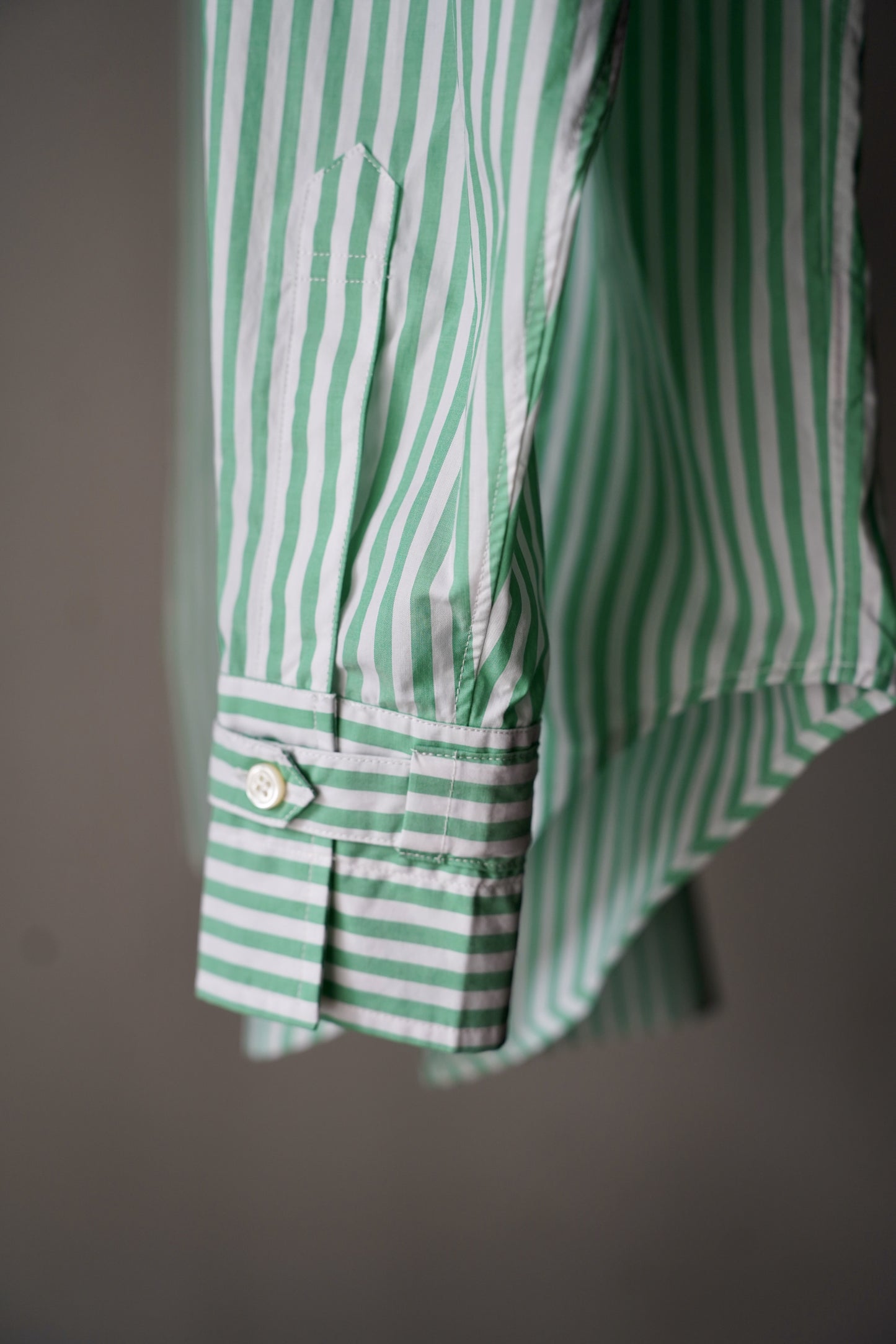 WOMEN　JUN MIKAMI/ジュンミカミ　シャツ DEAD STOCK GREEN STRIPE