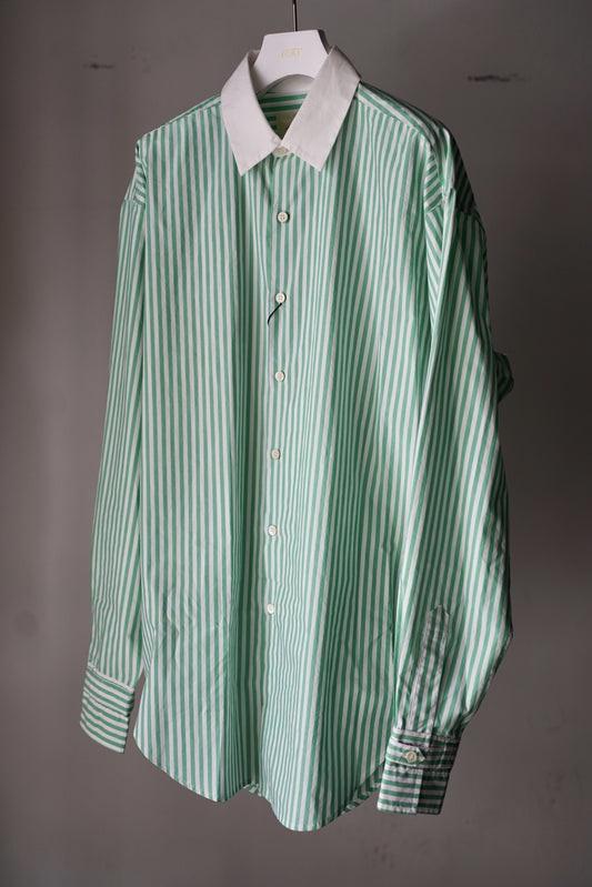 WOMEN JUN MIKAMI/ジュンミカミ シャツ DEAD STOCK GREEN STRIPE