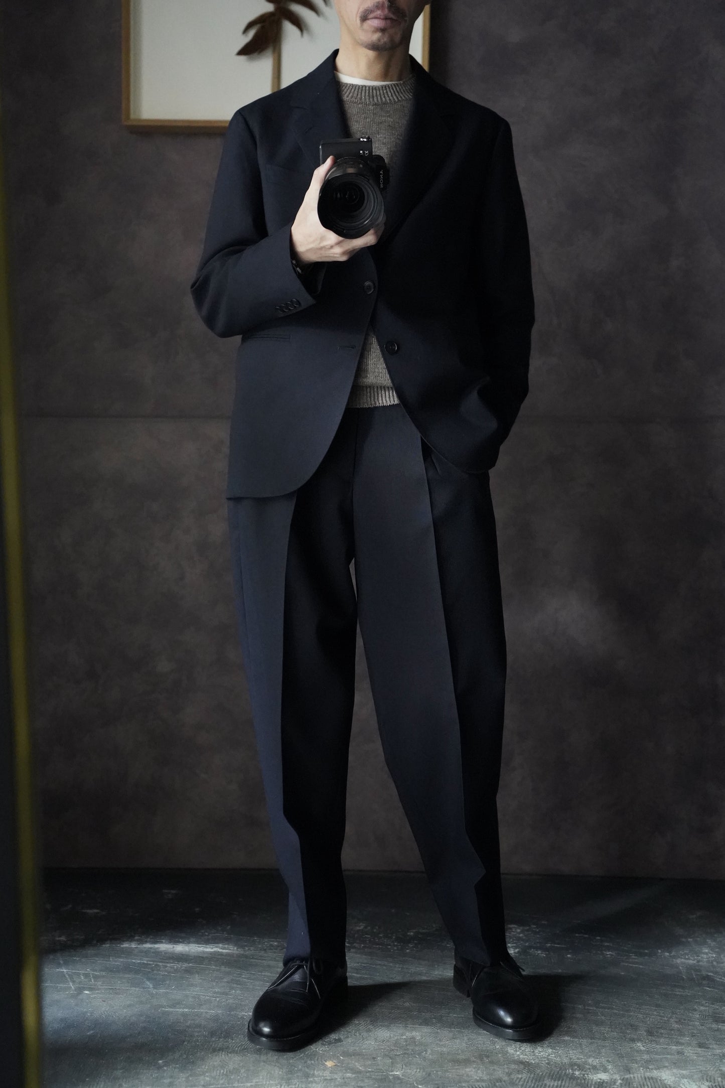 MEN HEUGN / ユーゲン STEVE JACKET WOOL 2B navy