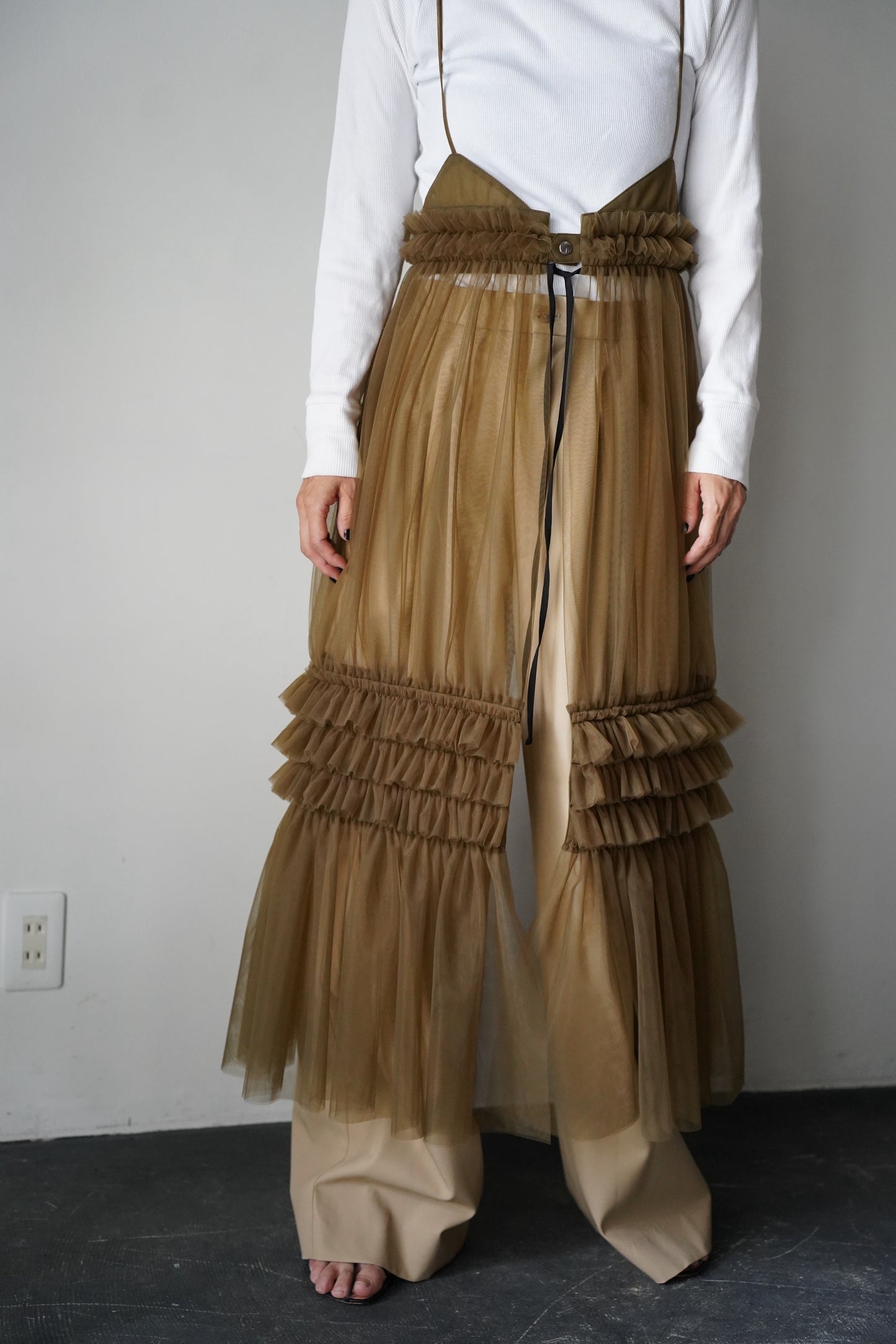 WOMEN RYU KAGA Commerbund tulle skirt