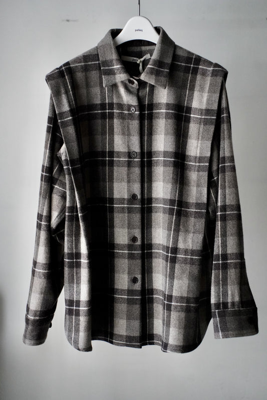 WOMEN pelleq / ペレック shoulder tuck shirt