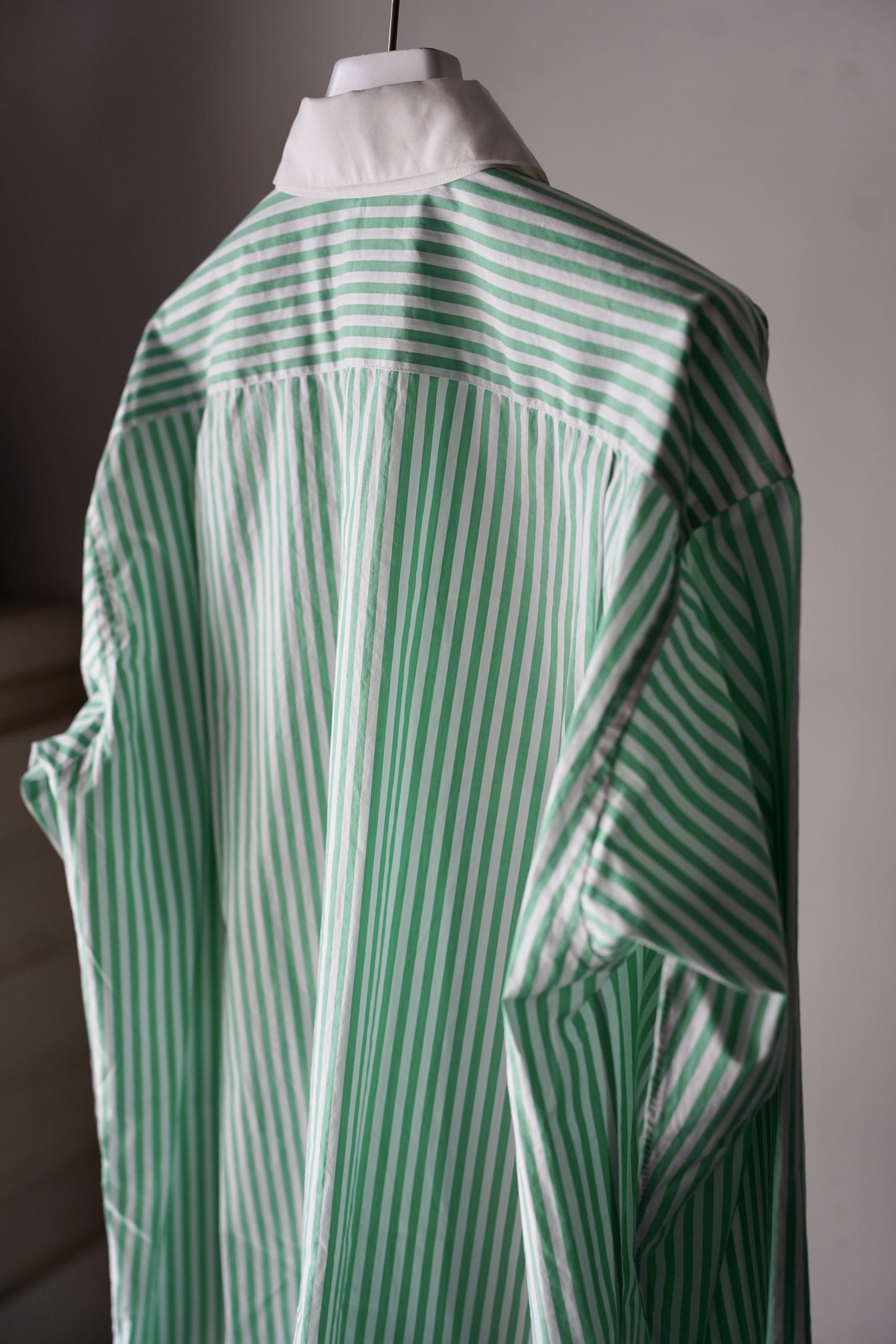 WOMEN　JUN MIKAMI/ジュンミカミ　シャツ DEAD STOCK GREEN STRIPE