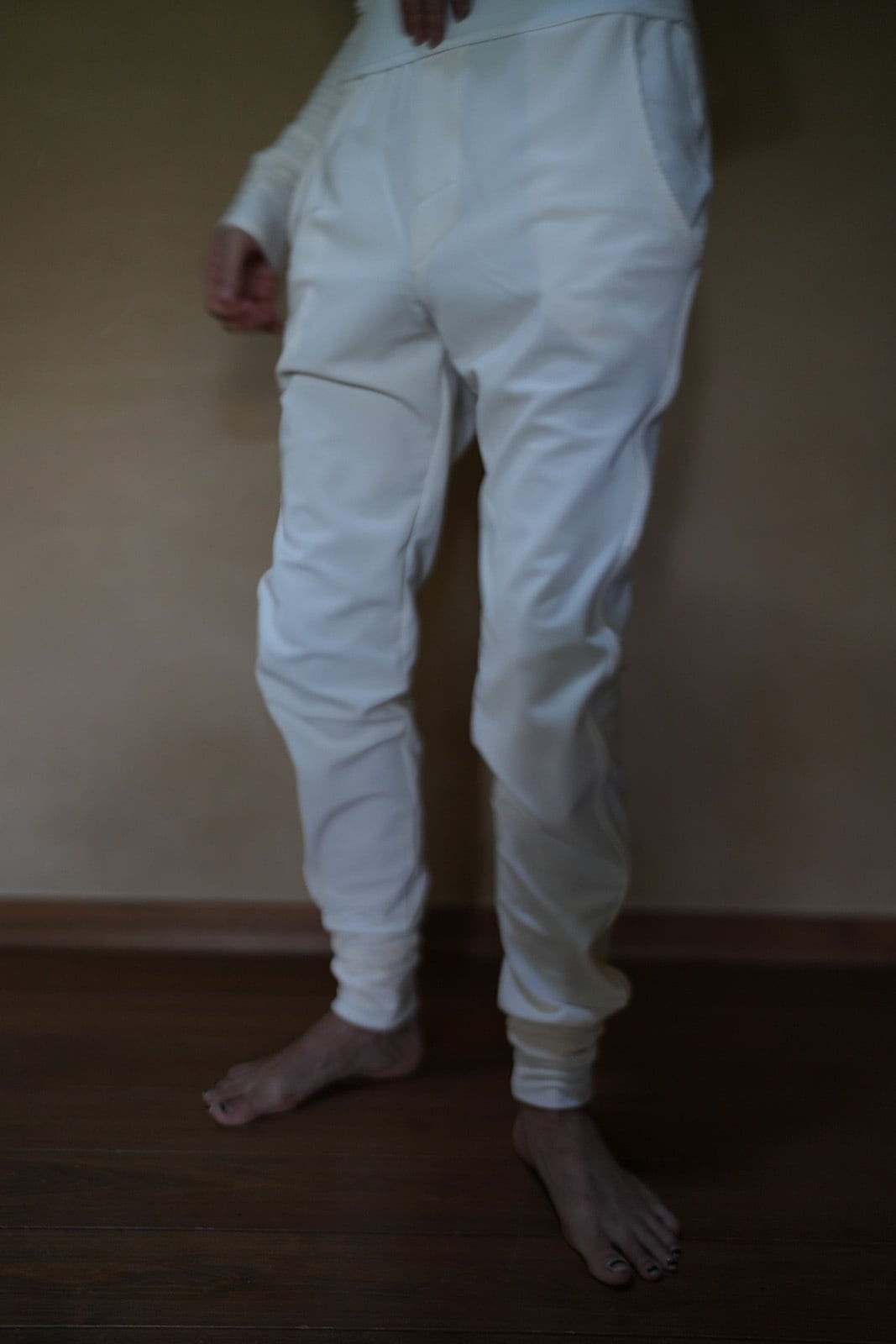 WOMEN MOON TREE PLANET line pants sports white