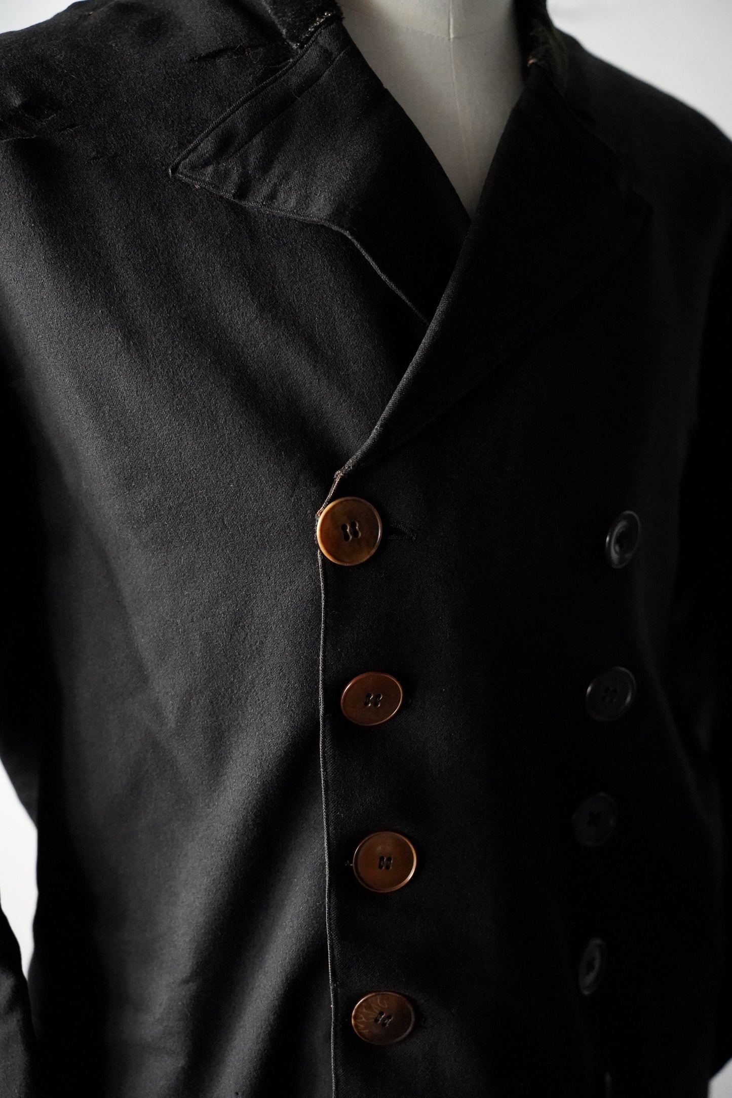 MEN　LILY1ST VINTAGE　1890-1910's French Dameged Wool Melton Jacket