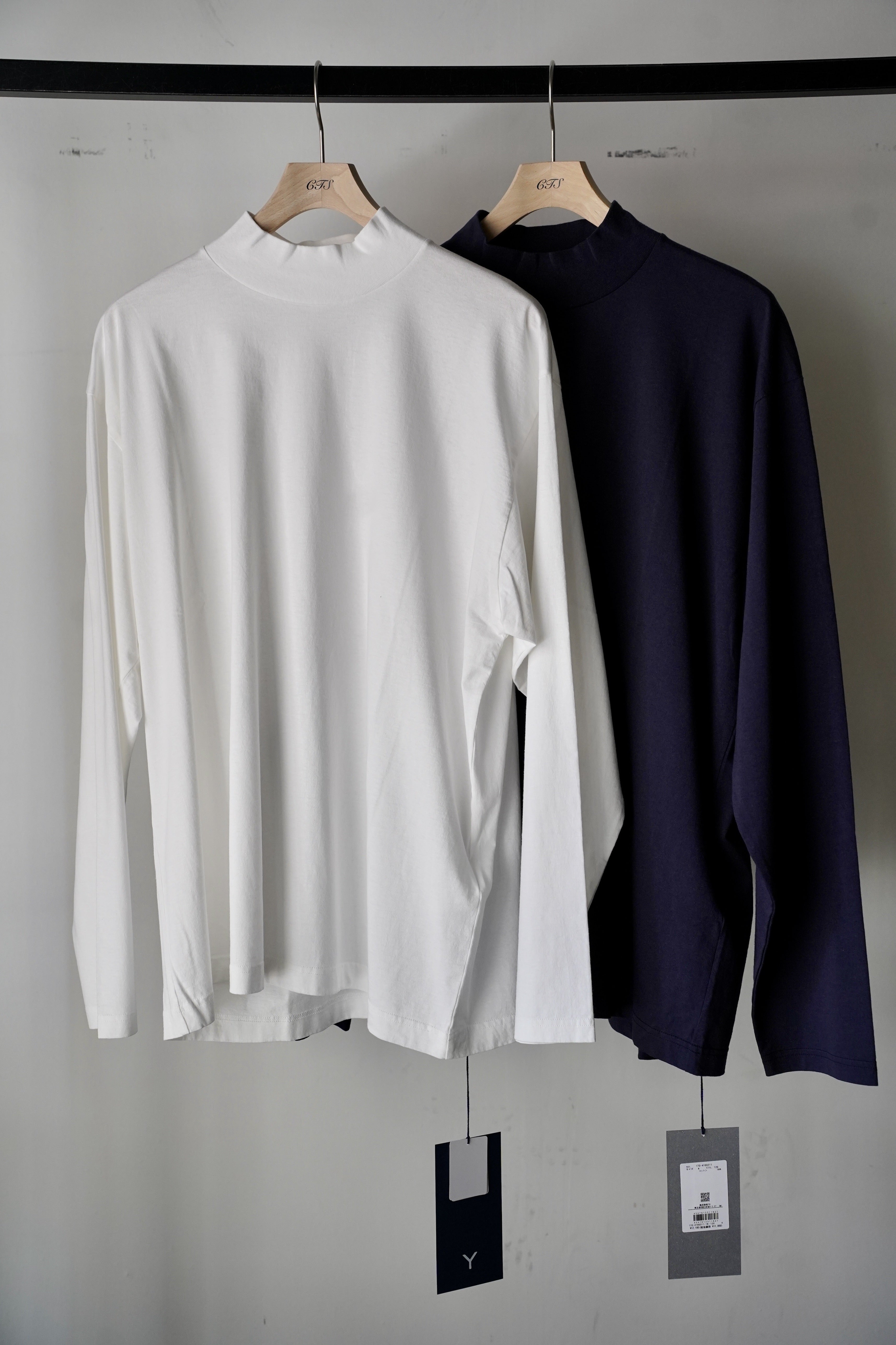 MEN/WOMEN　Y/ ワイ　ORGANIC COTTON JERSEY MOCK NECK L/S T