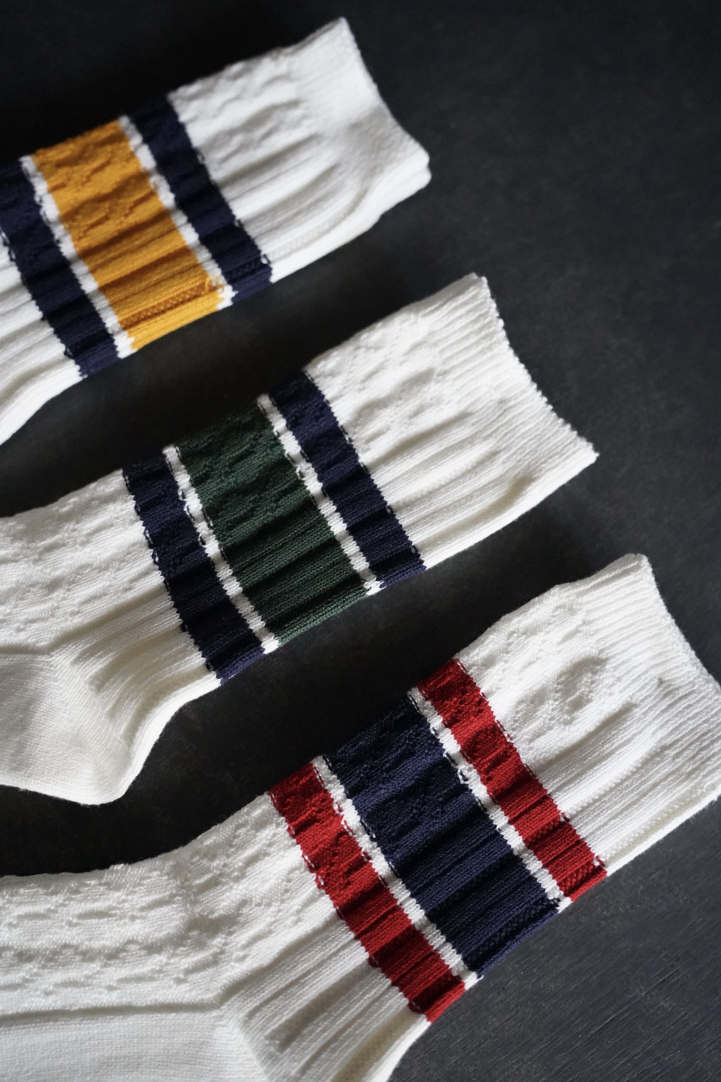 MEN NAVY ROOTS ネイビールーツ ケーブルボーダーソックス