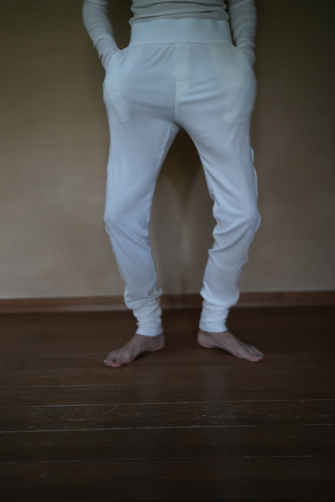 WOMEN MOON TREE PLANET line pants cashmere white