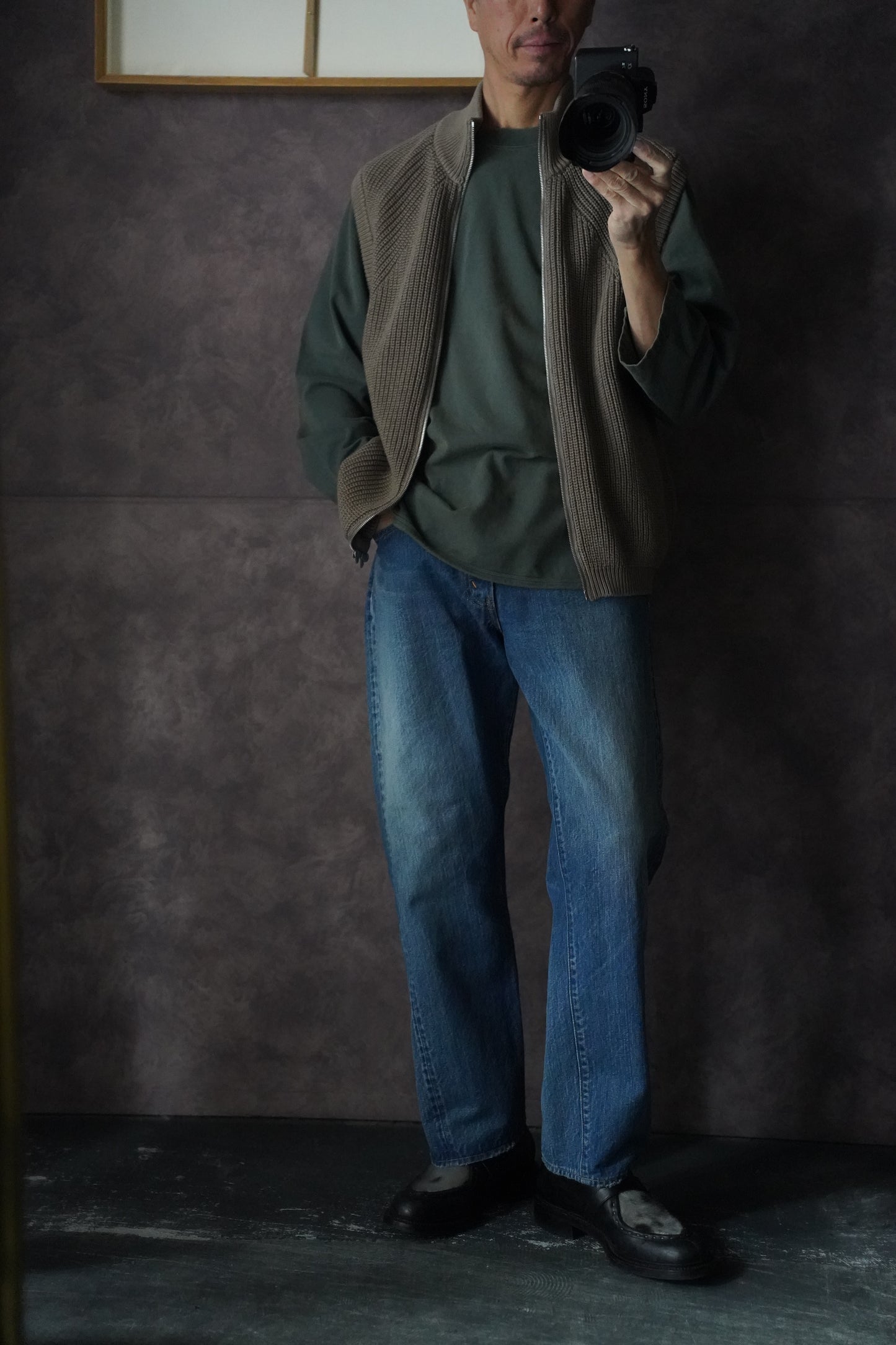MEN CIOTA/シオタ Tapered 5 Pocket Pants MD BLUE-D