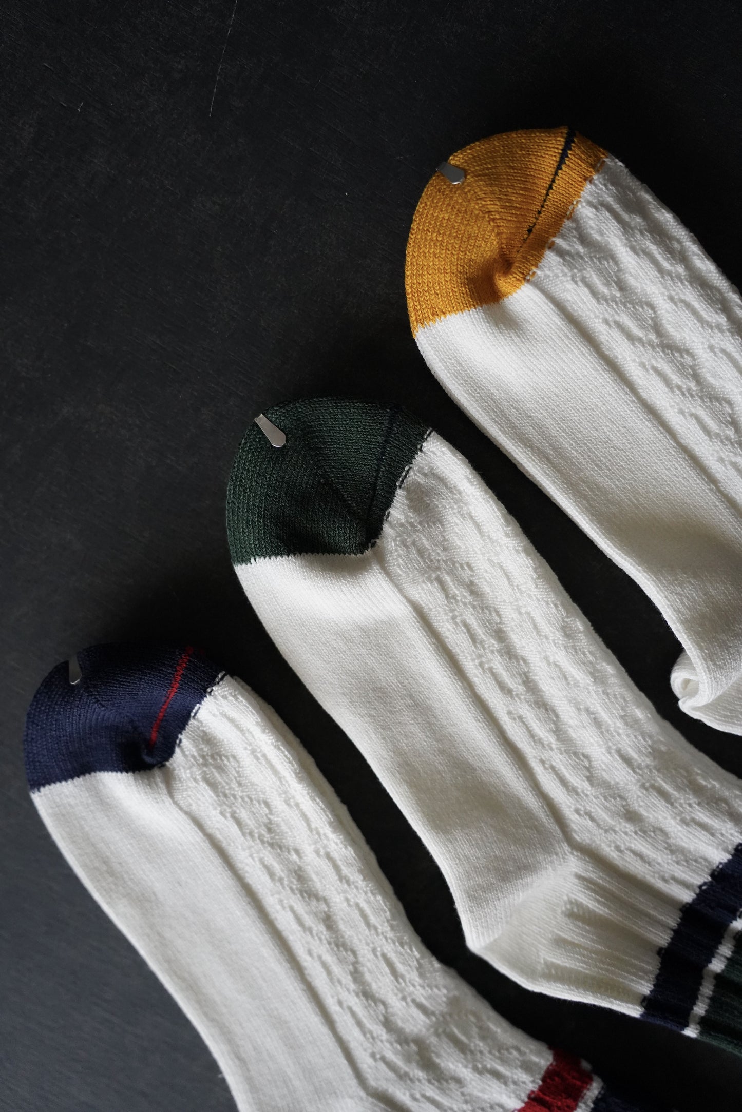 MEN NAVY ROOTS ネイビールーツ ケーブルボーダーソックス