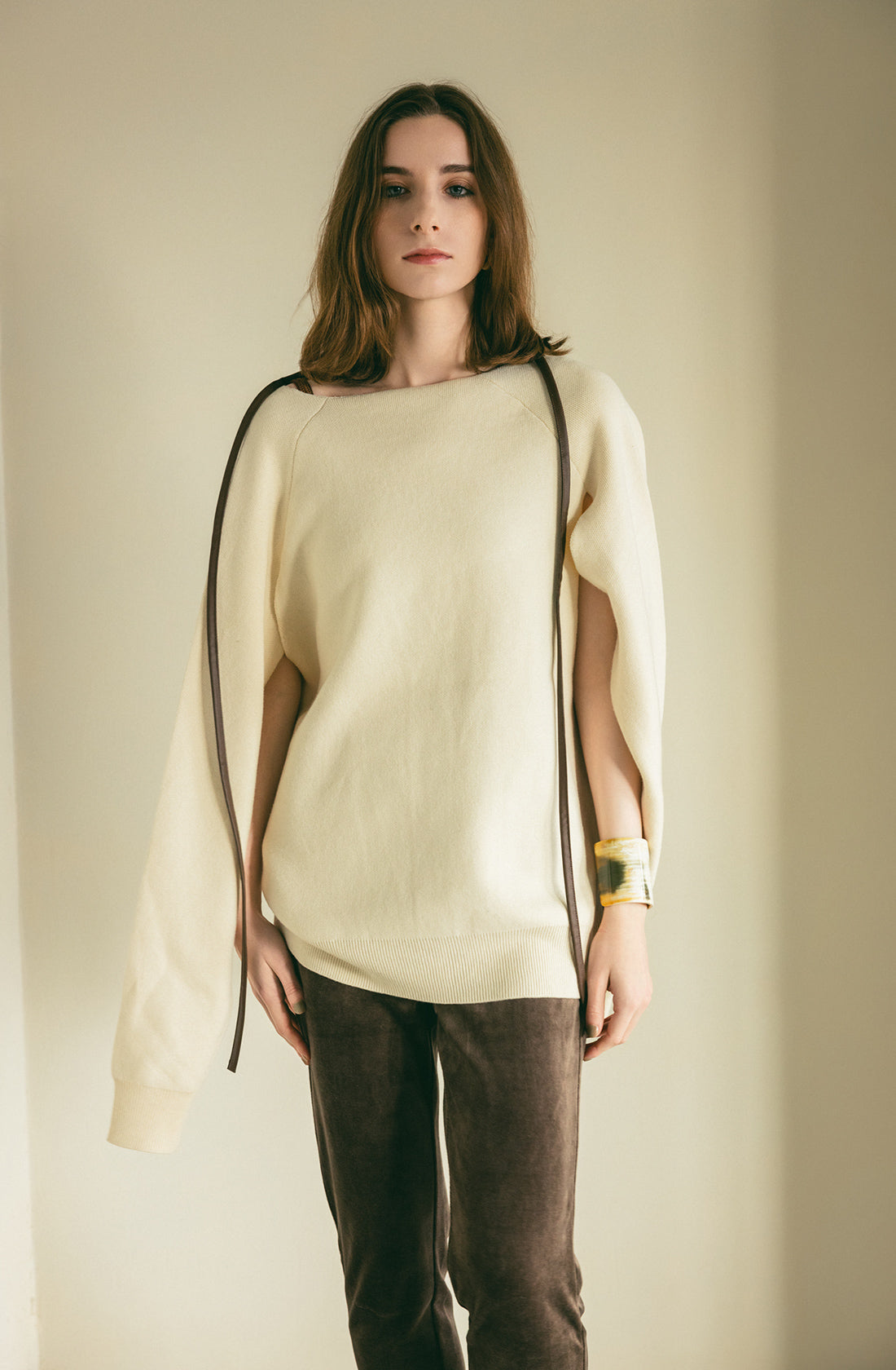 WOMEN VIOLETTE ROOM DOUBLE 2WAY KNIT C/GN