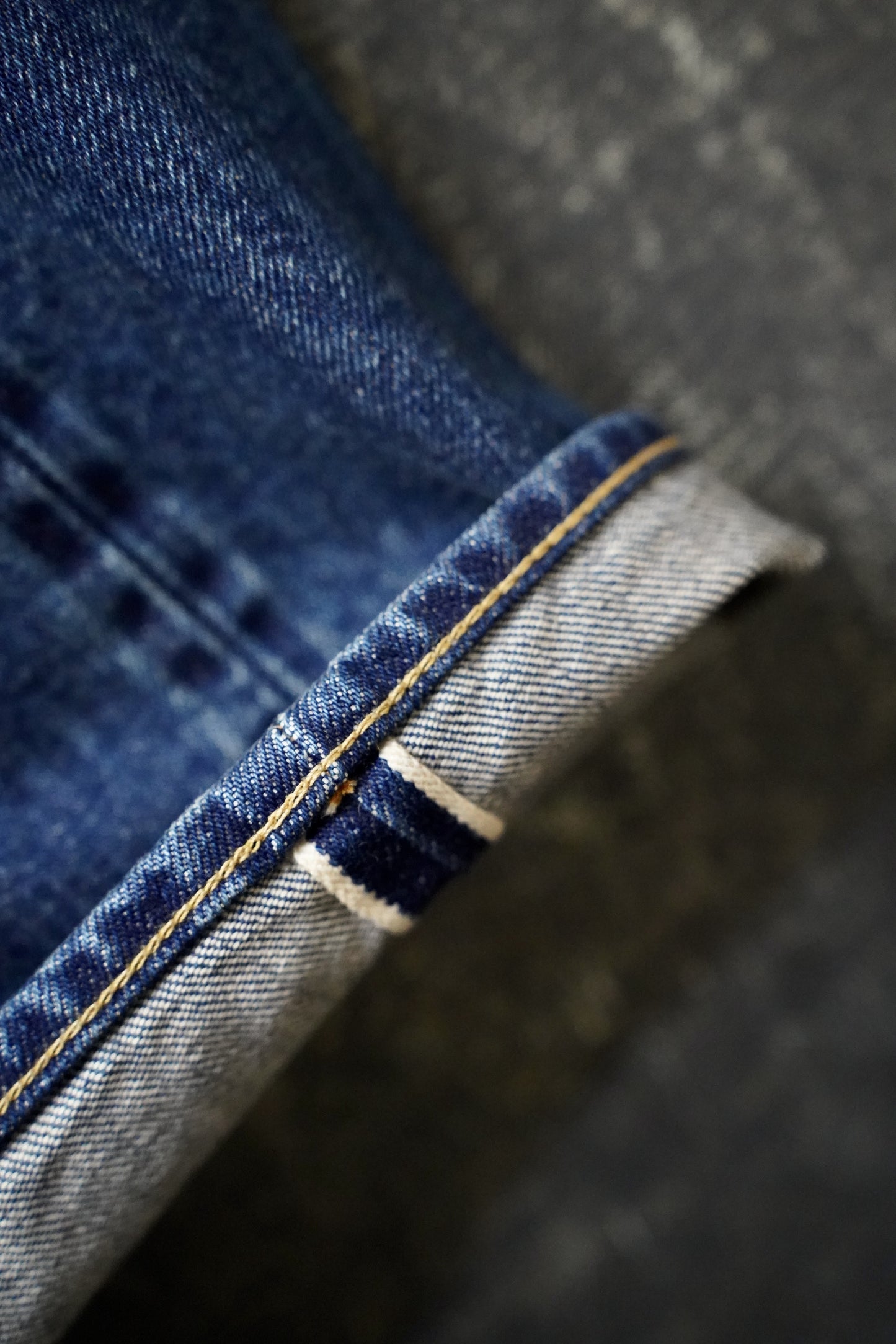 MEN CIOTA/シオタ Tapered 5 Pocket Pants Dark Blue Damage