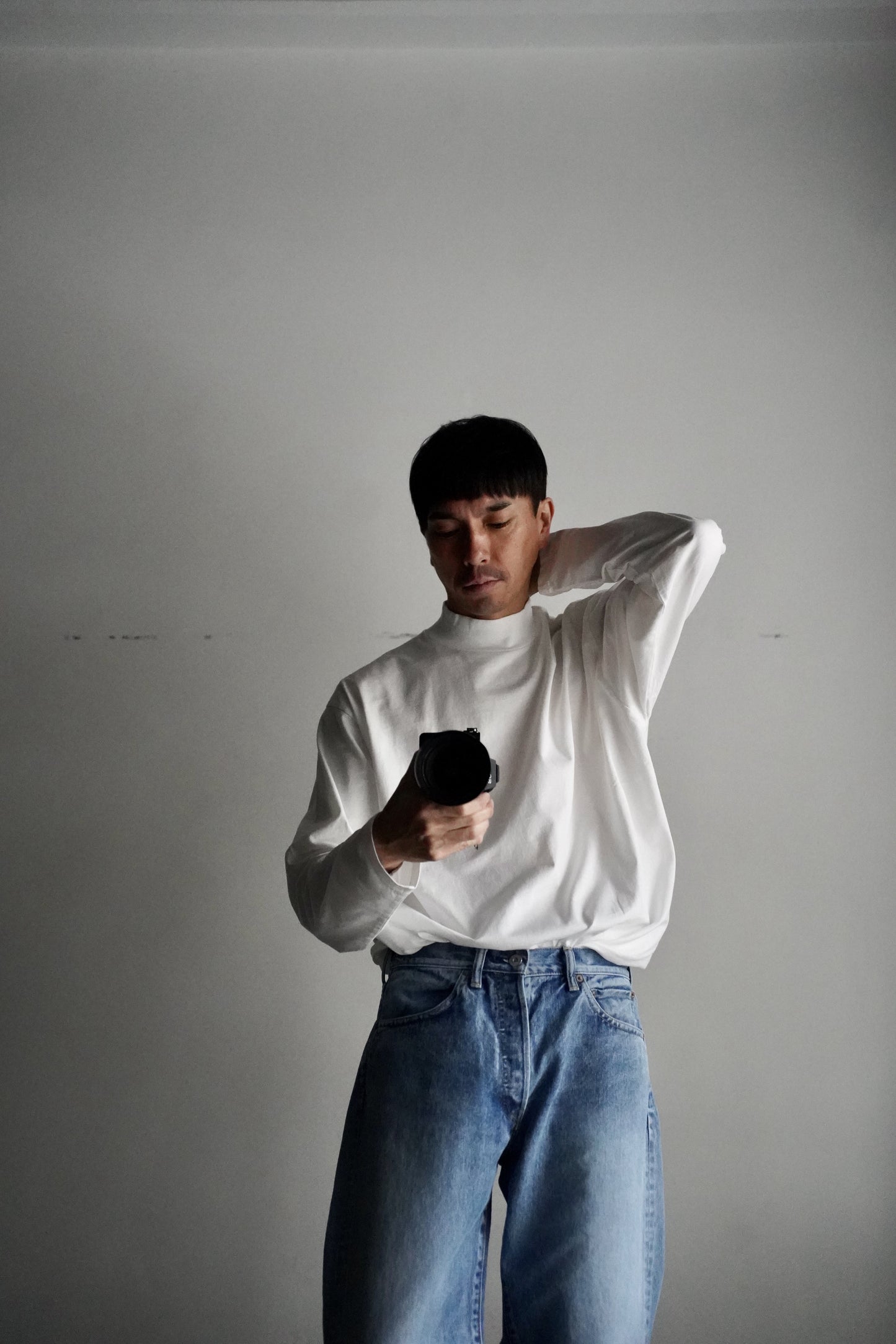 MEN/WOMEN Y/ ワイ ORGANIC COTTON JERSEY MOCK NECK L/S T