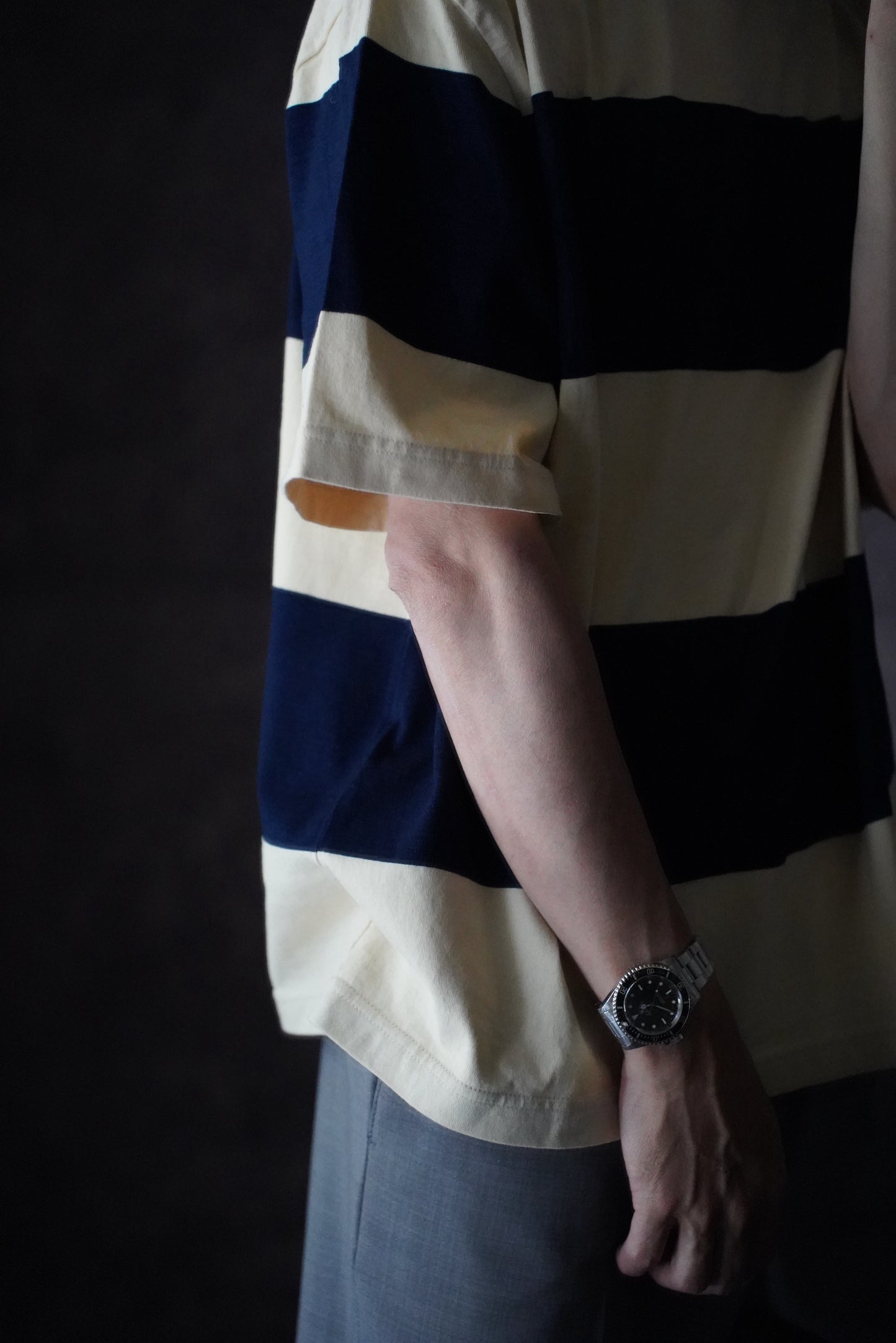 MEN blurhms/ブラーム Wide Border Short-sleeve Tee