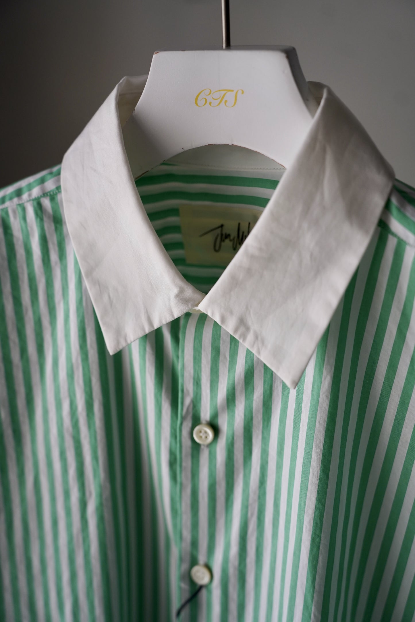 WOMEN JUN MIKAMI/ジュンミカミ シャツ DEAD STOCK GREEN STRIPE