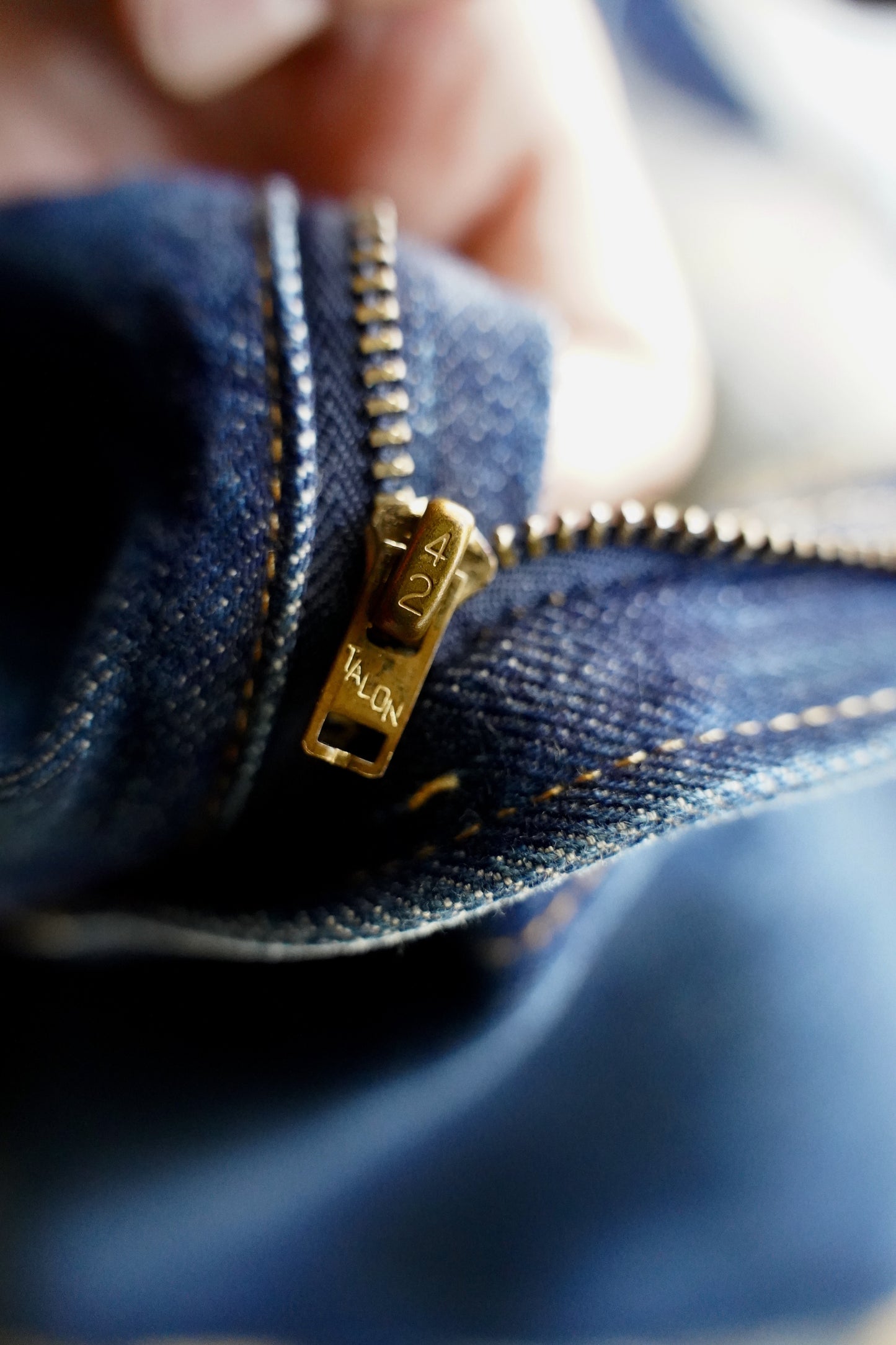 MEN CIOTA/シオタ Tapered 5 Pocket Pants Dark Blue Damage