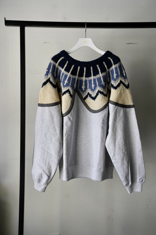 MEN/WOMEN VIOLETTE ROOM EX.REMAKE SWEAT GRAY ⓸