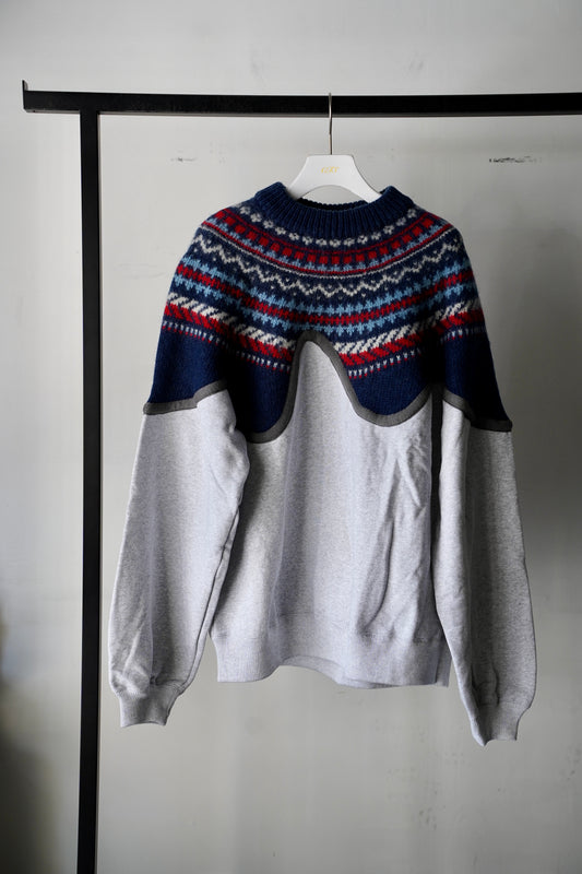 MEN/WOMEN VIOLETTE ROOM EX.REMAKE SWEAT GRAY ⓺