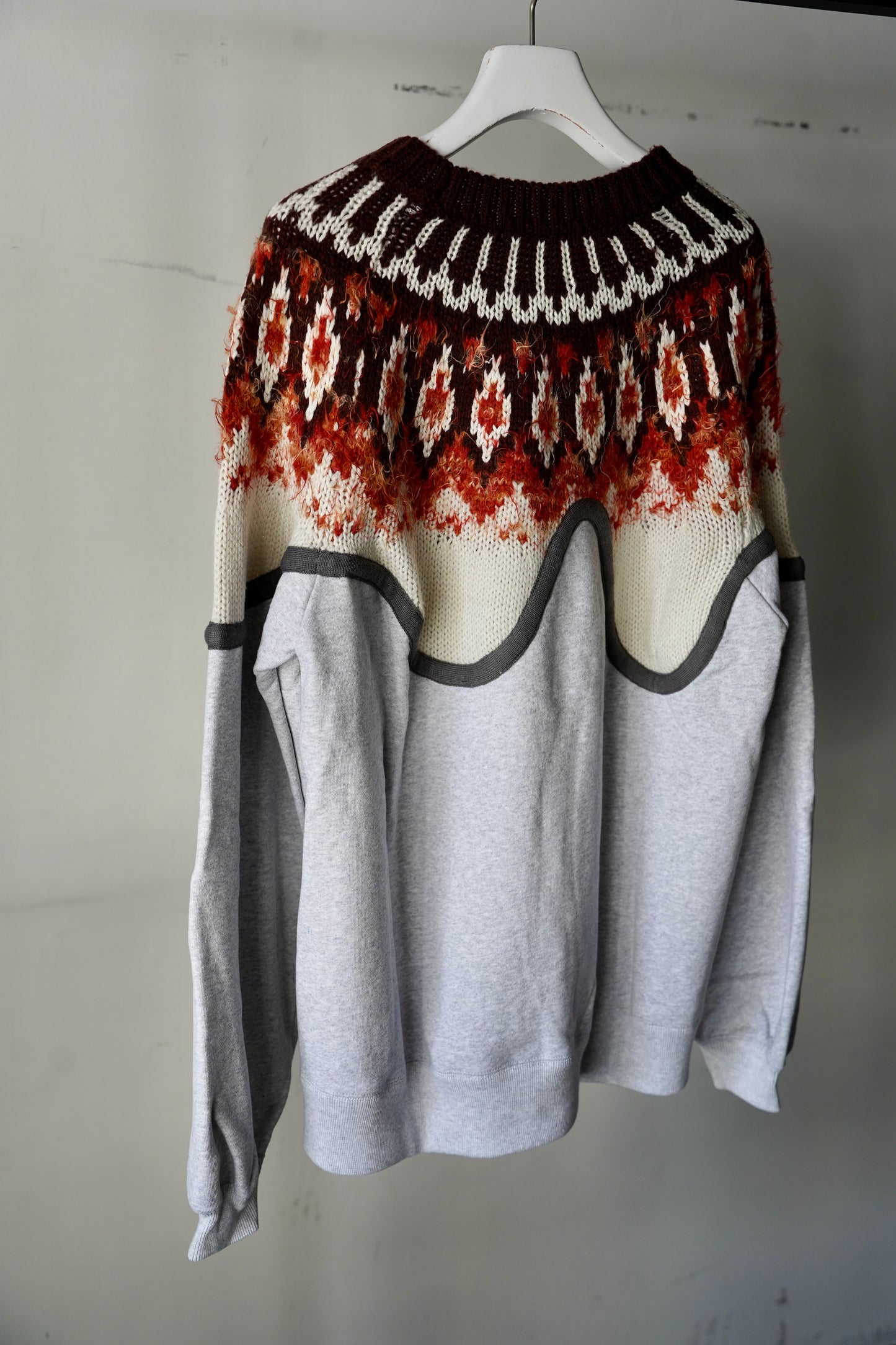 MEN/WOMEN VIOLETTE ROOM EX.REMAKE SWEAT GRAY ⑪