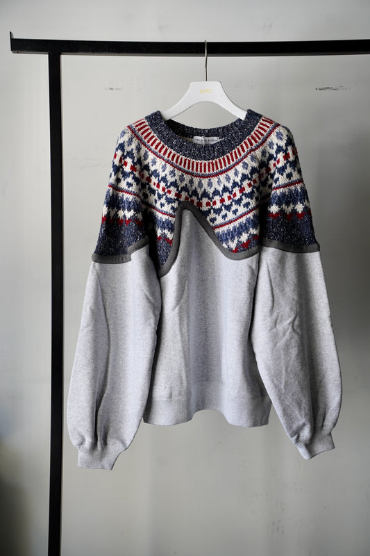 MEN/WOMEN VIOLETTE ROOM EX.REMAKE SWEAT GRAY ⑫