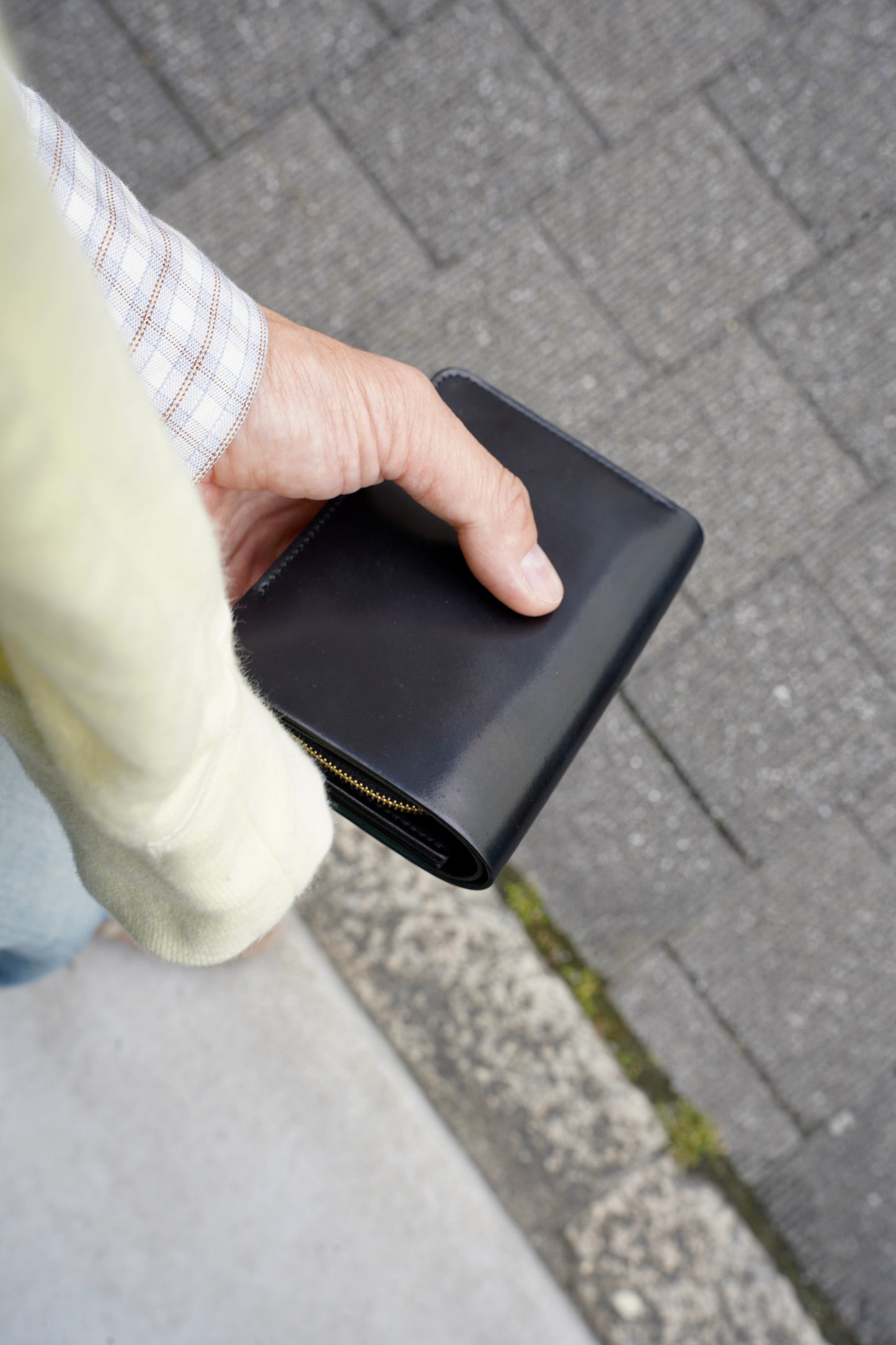 MEN forme/フォルメ Short wallet CORDVAN BLACK