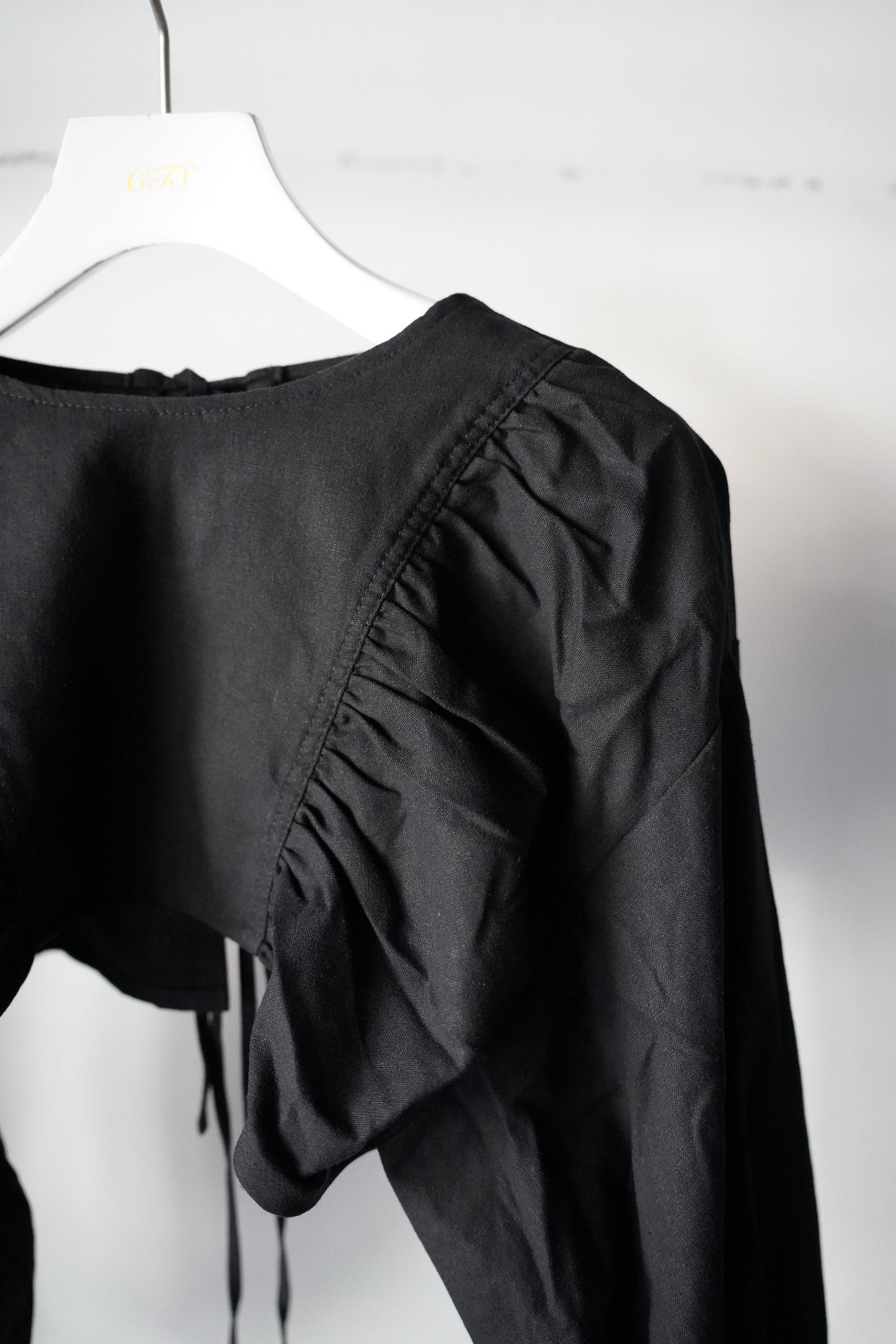 WOMEN VIOLETTE ROOM COTTON LINEN SHORT TOPS