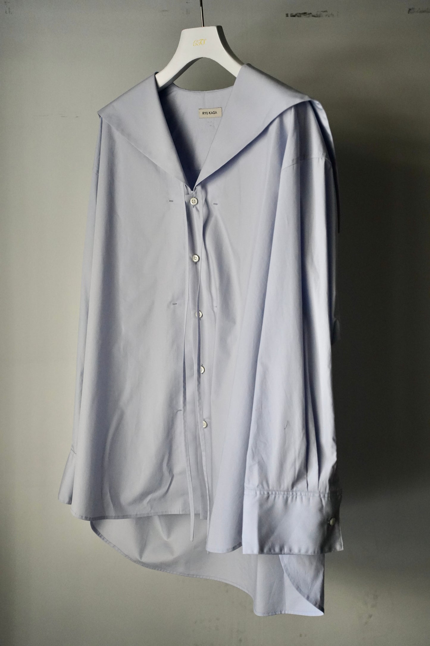 WOMEN RYU KAGA Cotton typewriter sailor shirt