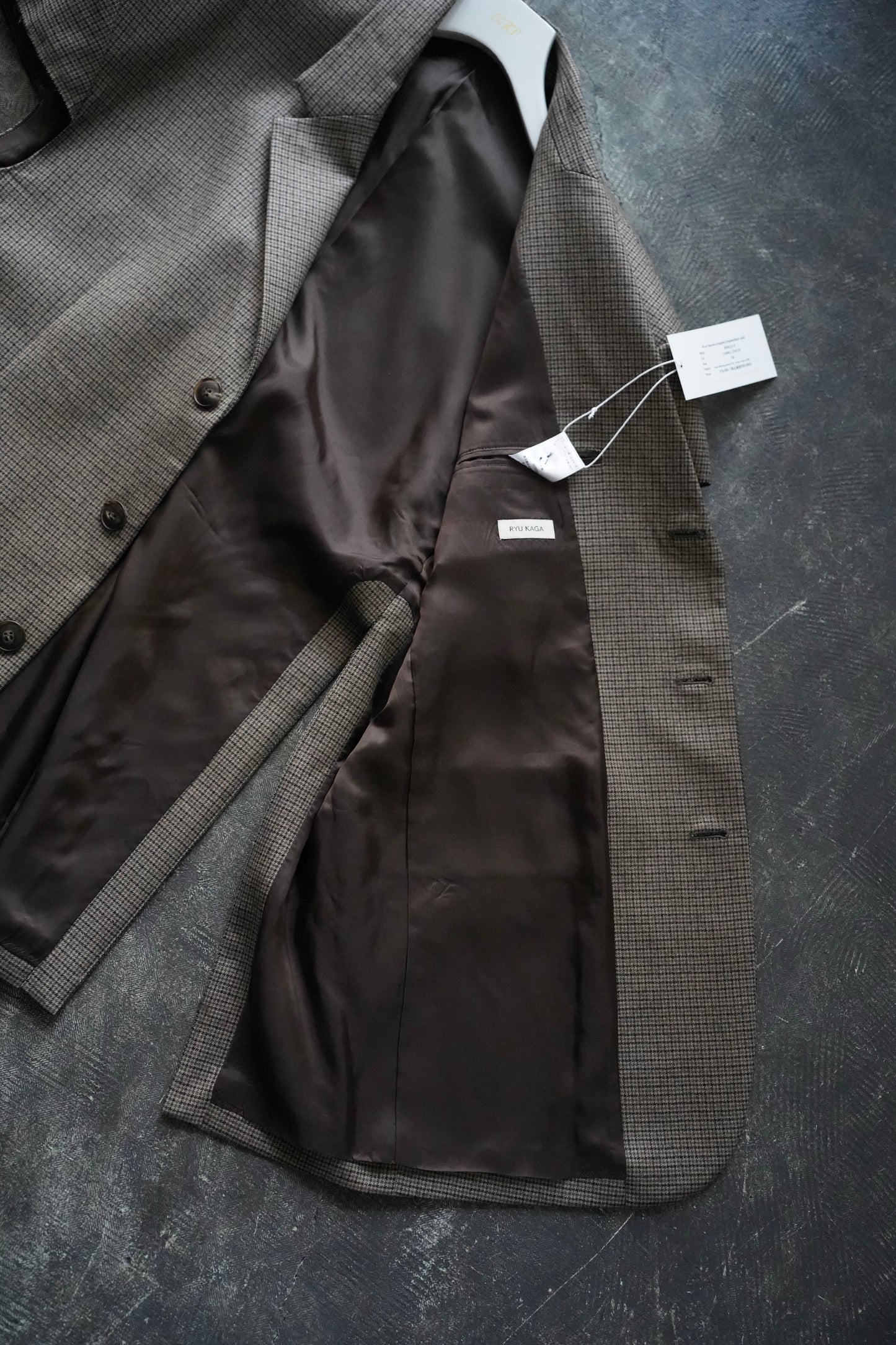 WOMEN RYU KAGA Wool flannel cropped chesterfield vest