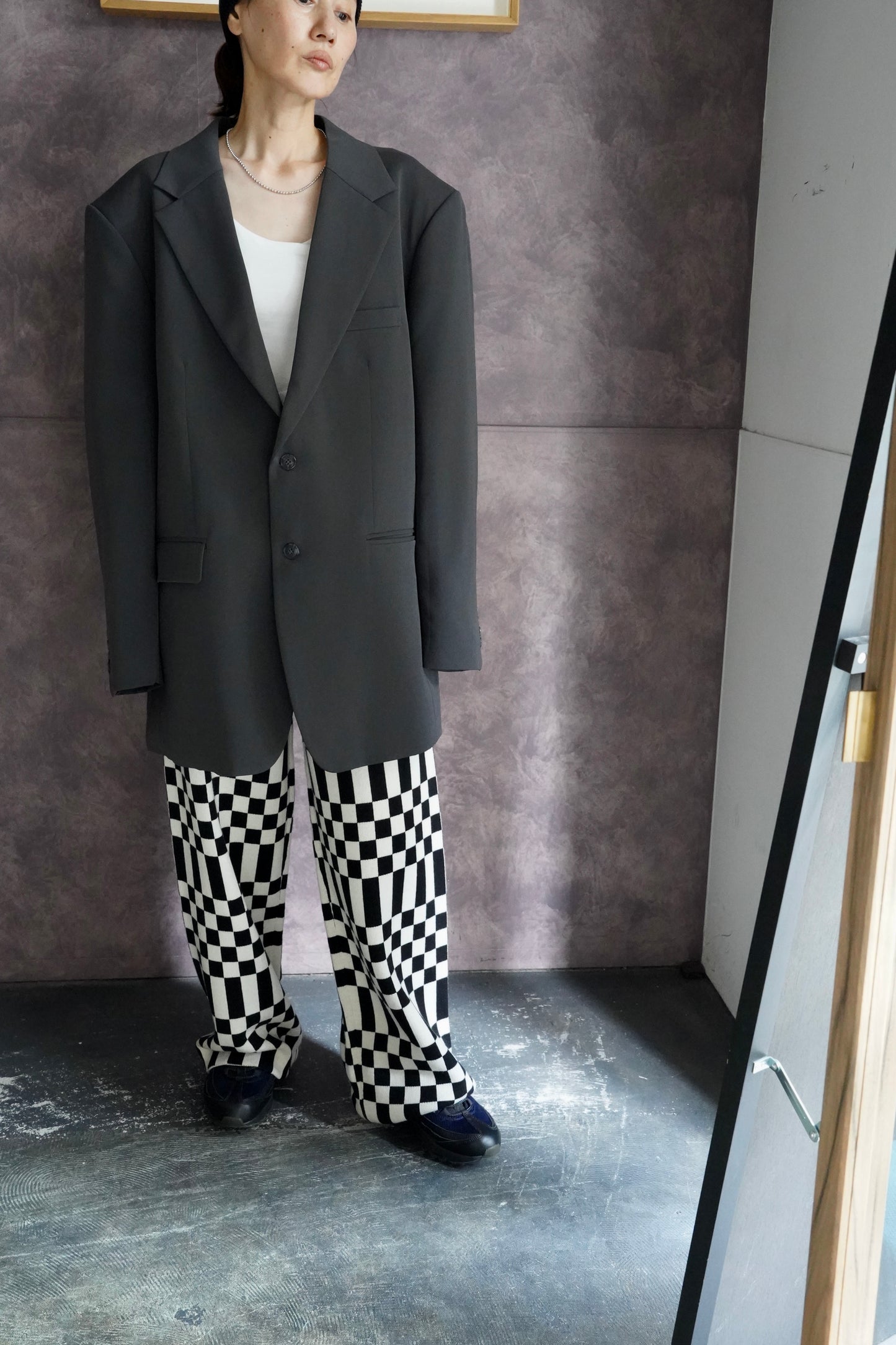 WOMEN VIOLETTE ROOM GEOMETRIC DOUBLE KNIT PANTS