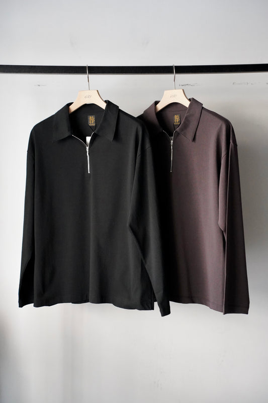 MEN BATONER / バトナー UTILITY COTTON POLO HALF ZIP