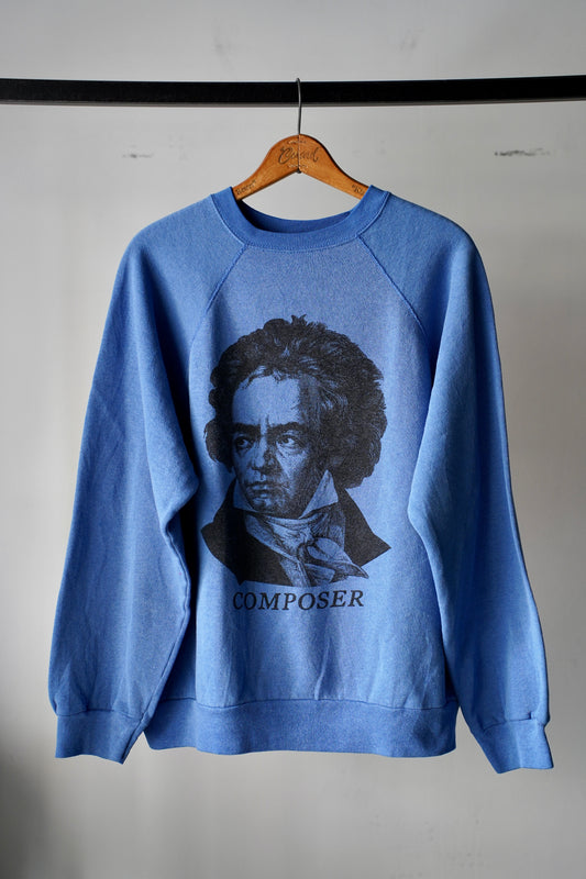 MEN/WOMEN VINTAGE  Beethoven Sweat  L.BLUE