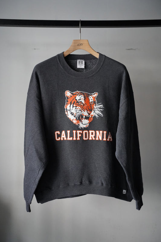 MEN/WOMEN VINTAGE CALIFORNIA TIGER SWEAT CHACOAL (RUSSELL)
