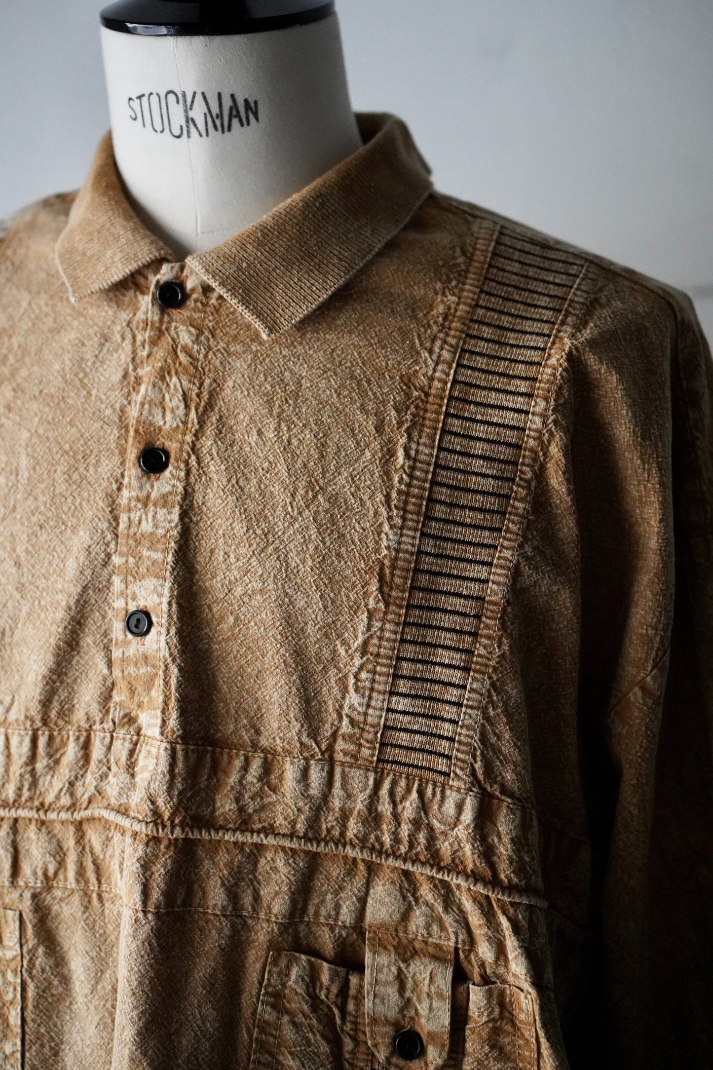 MEN LILY1ST VINTAGE 1980’s Italian Smock Shirt "Rare Design"