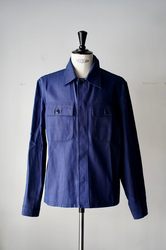 MEN LILY1ST VINTAGE 1960's Dead Stock German Cotton Herringbone Work Bluoson Size 48