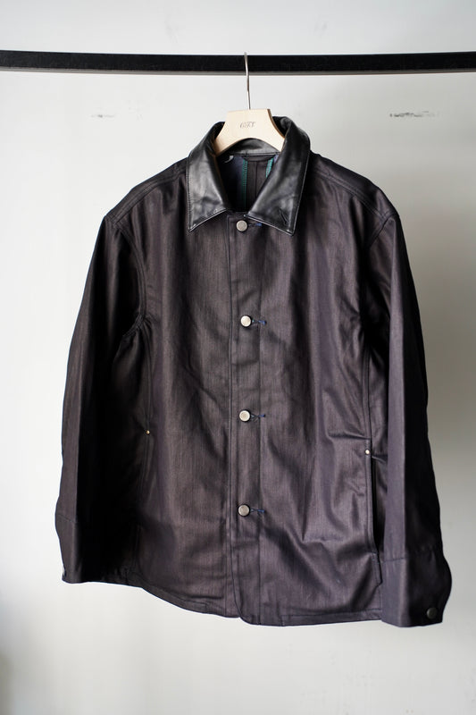 MEN Kiivu / キフ DENIM WORK JACKET- 12.5oz Rainbow Denim + SUMI -