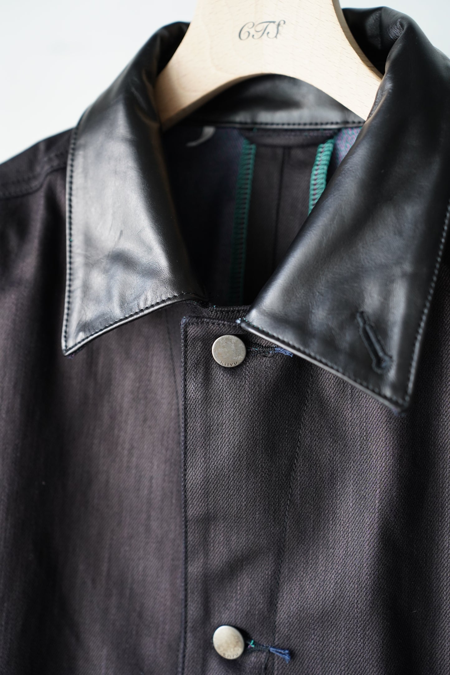 MEN Kiivu / キフ DENIM WORK JACKET- 12.5oz Rainbow Denim + SUMI -