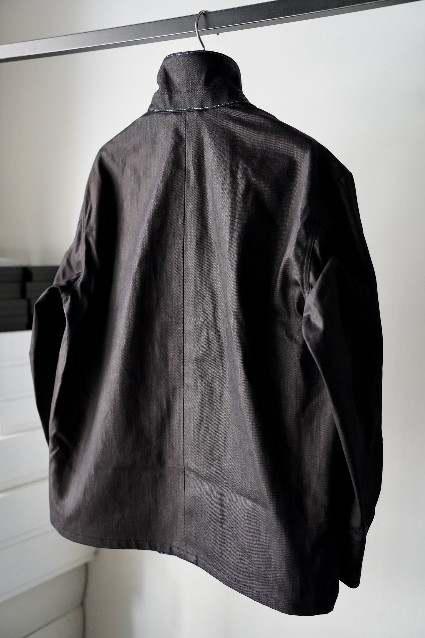 MEN Kiivu / キフ DENIM WORK JACKET- 12.5oz Rainbow Denim + SUMI -