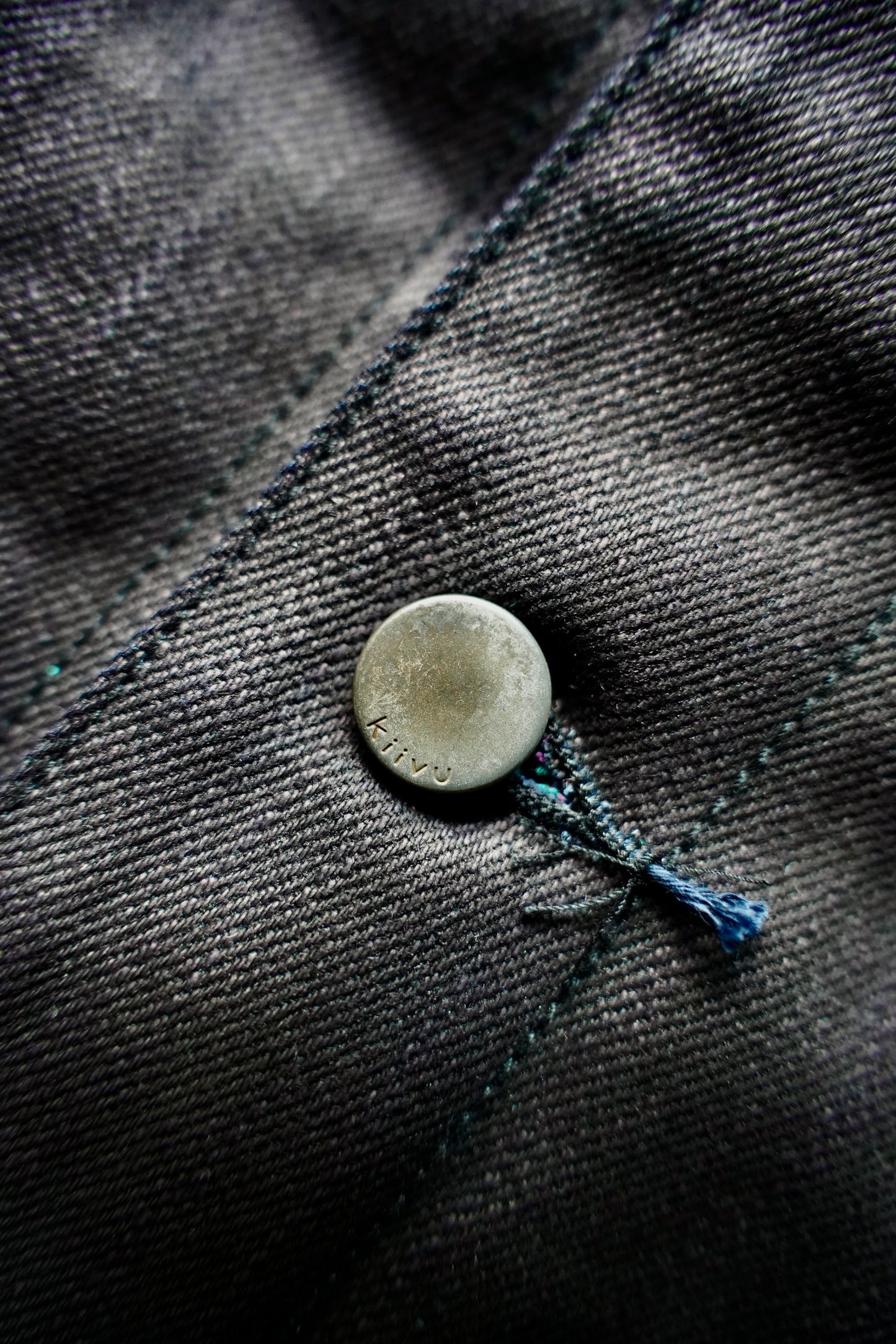 MEN Kiivu / キフ DENIM WORK JACKET- 12.5oz Rainbow Denim + SUMI -