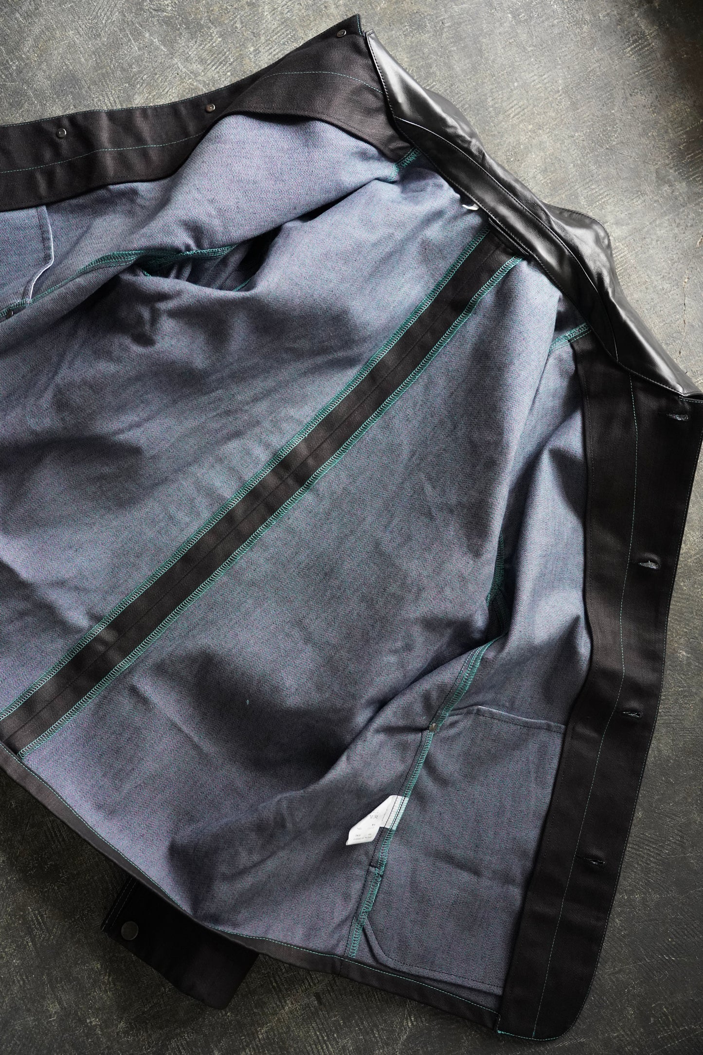 MEN Kiivu / キフ DENIM WORK JACKET- 12.5oz Rainbow Denim + SUMI -