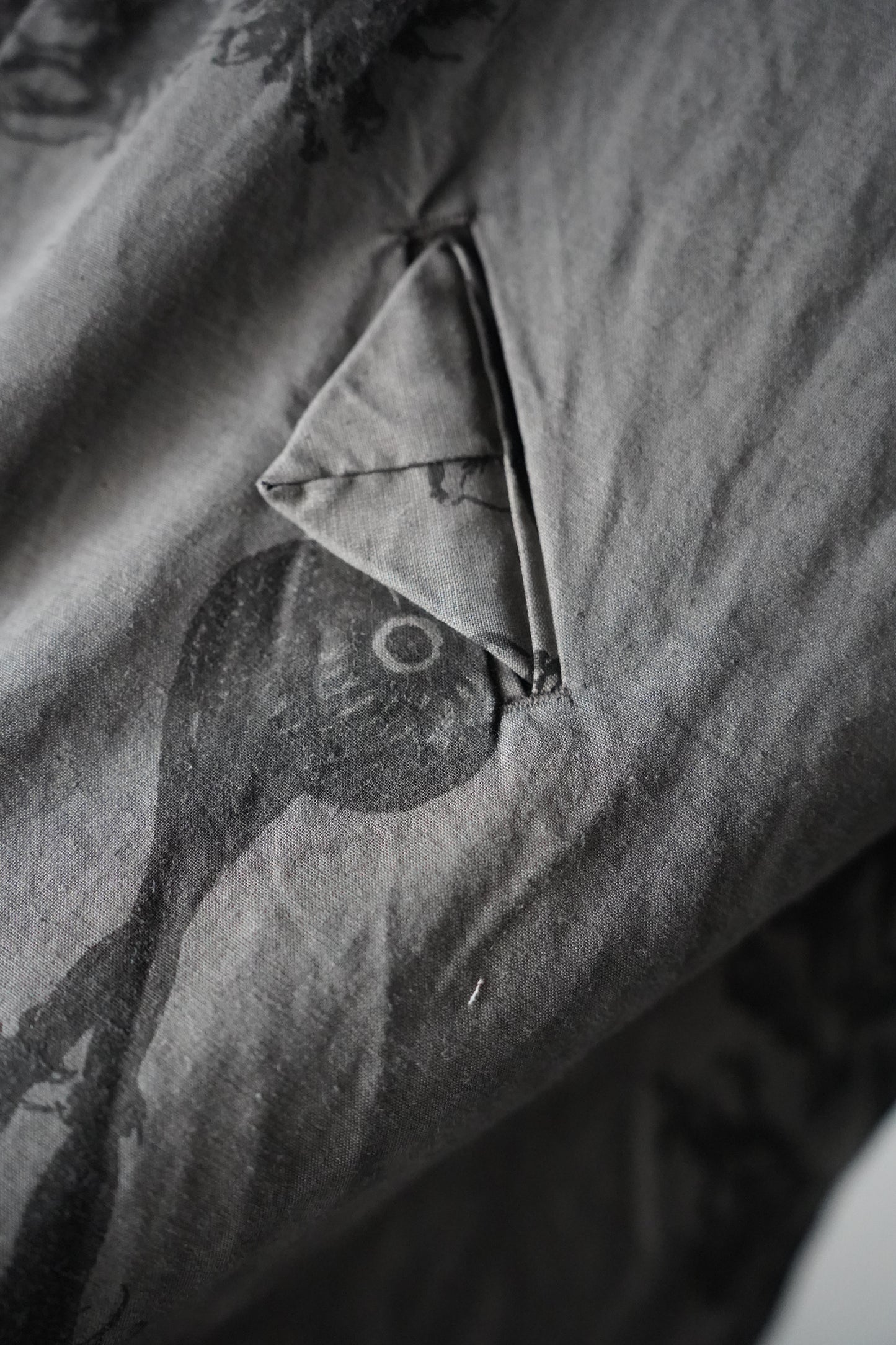 MEN Kiivu / キフ BOIL L/SHT - Hand Drawing SUMI Printing -