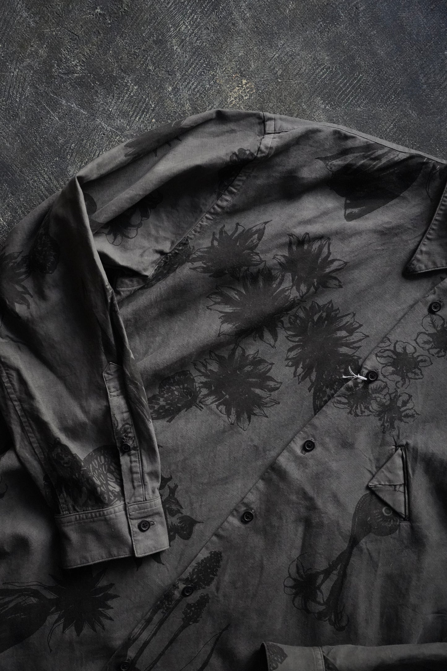 MEN Kiivu / キフ BOIL L/SHT - Hand Drawing SUMI Printing -