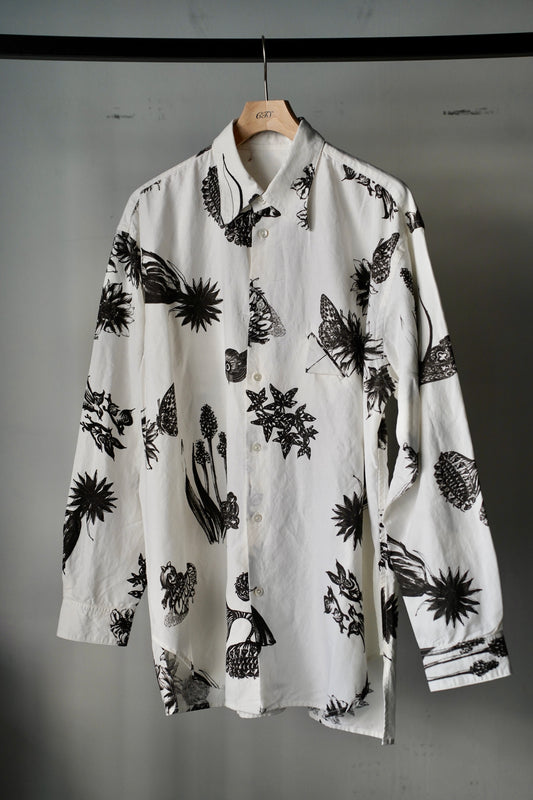 MEN Kiivu / キフ BOIL L/SHT - Hand Drawing SUMI Printing -