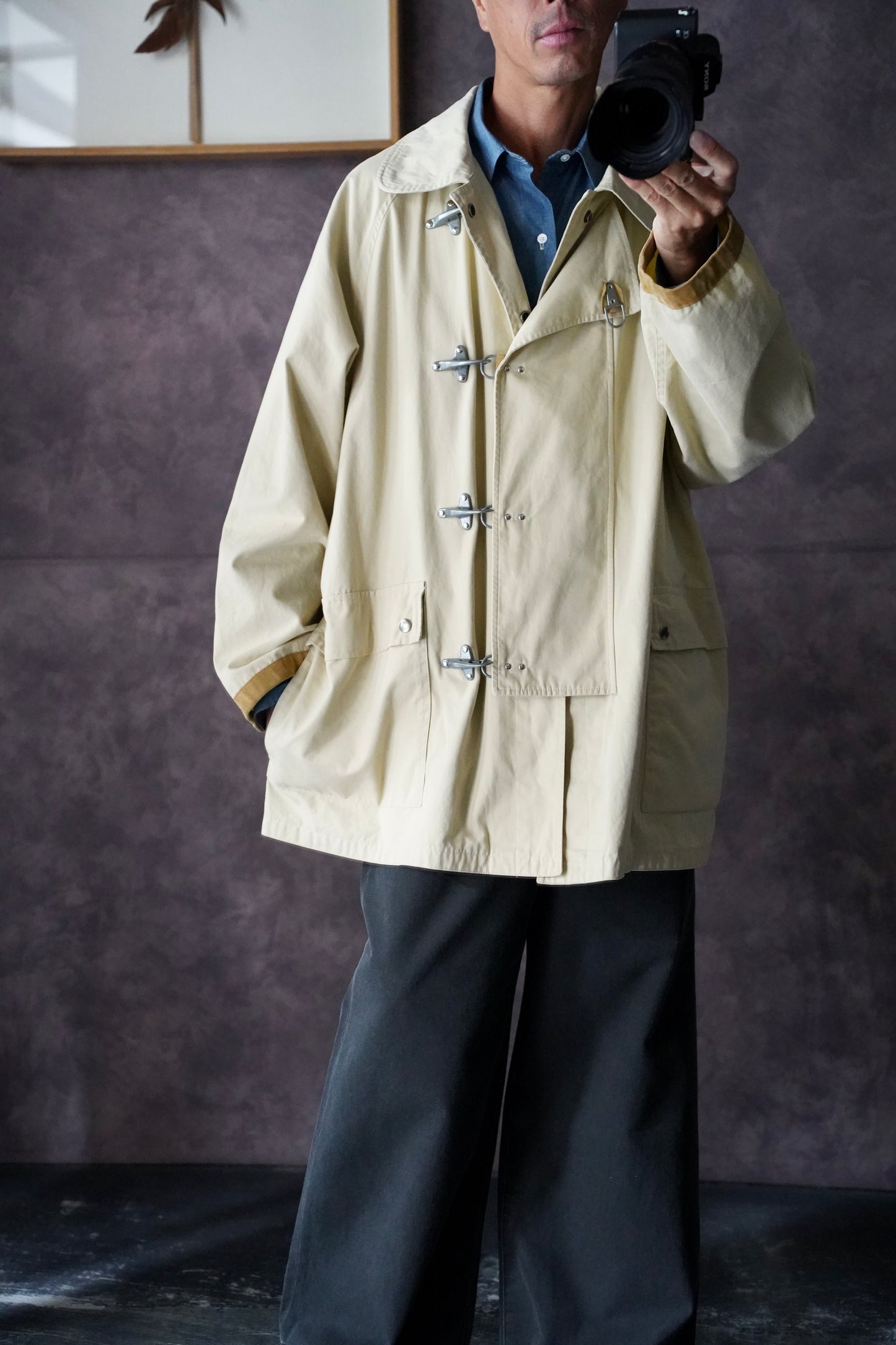 MEN LILY1ST VINTAGE 1980’s Italian Firemans Style Coat Design by PETER & SONS