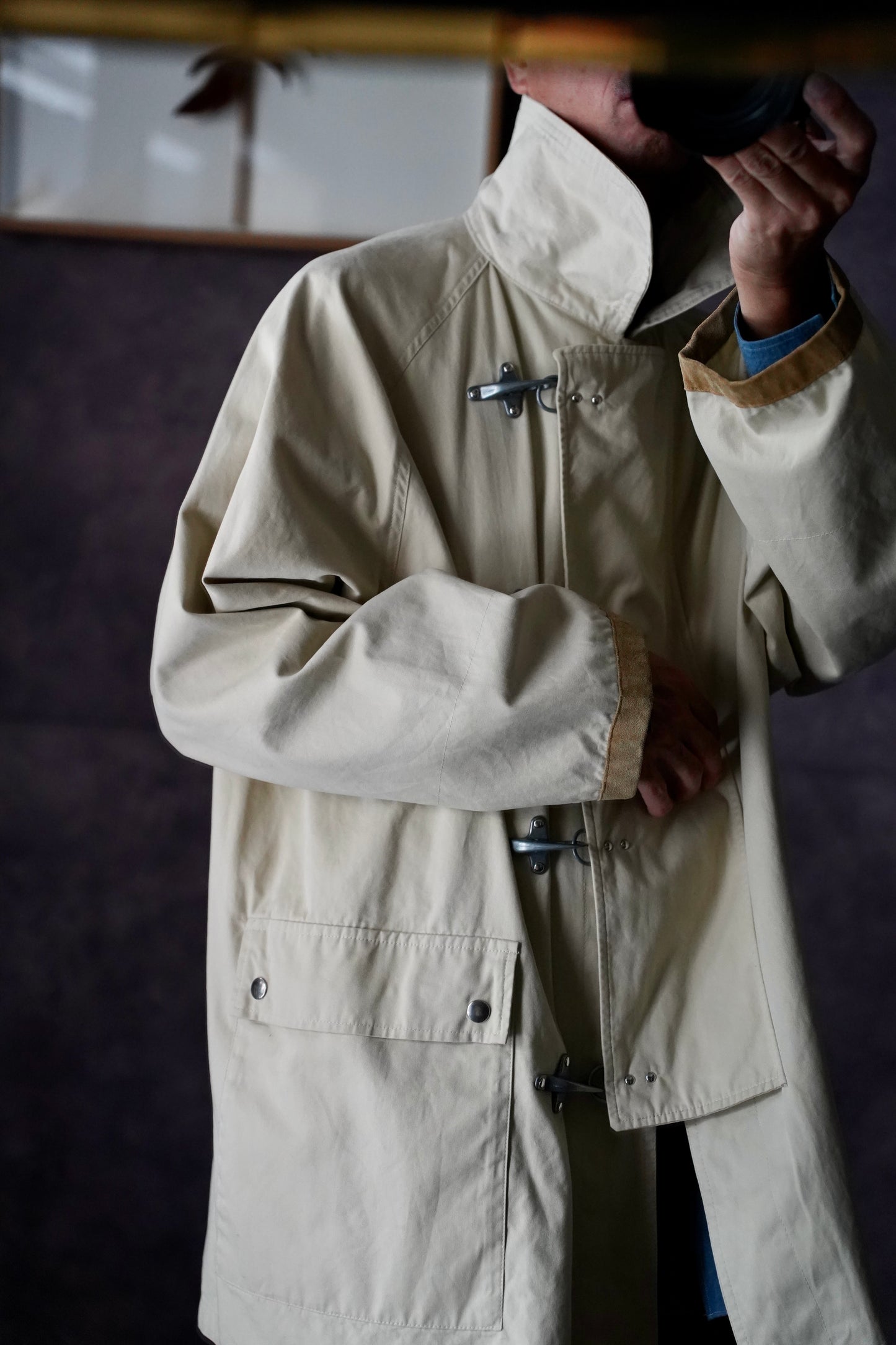 MEN LILY1ST VINTAGE 1980’s Italian Firemans Style Coat Design by PETER & SONS