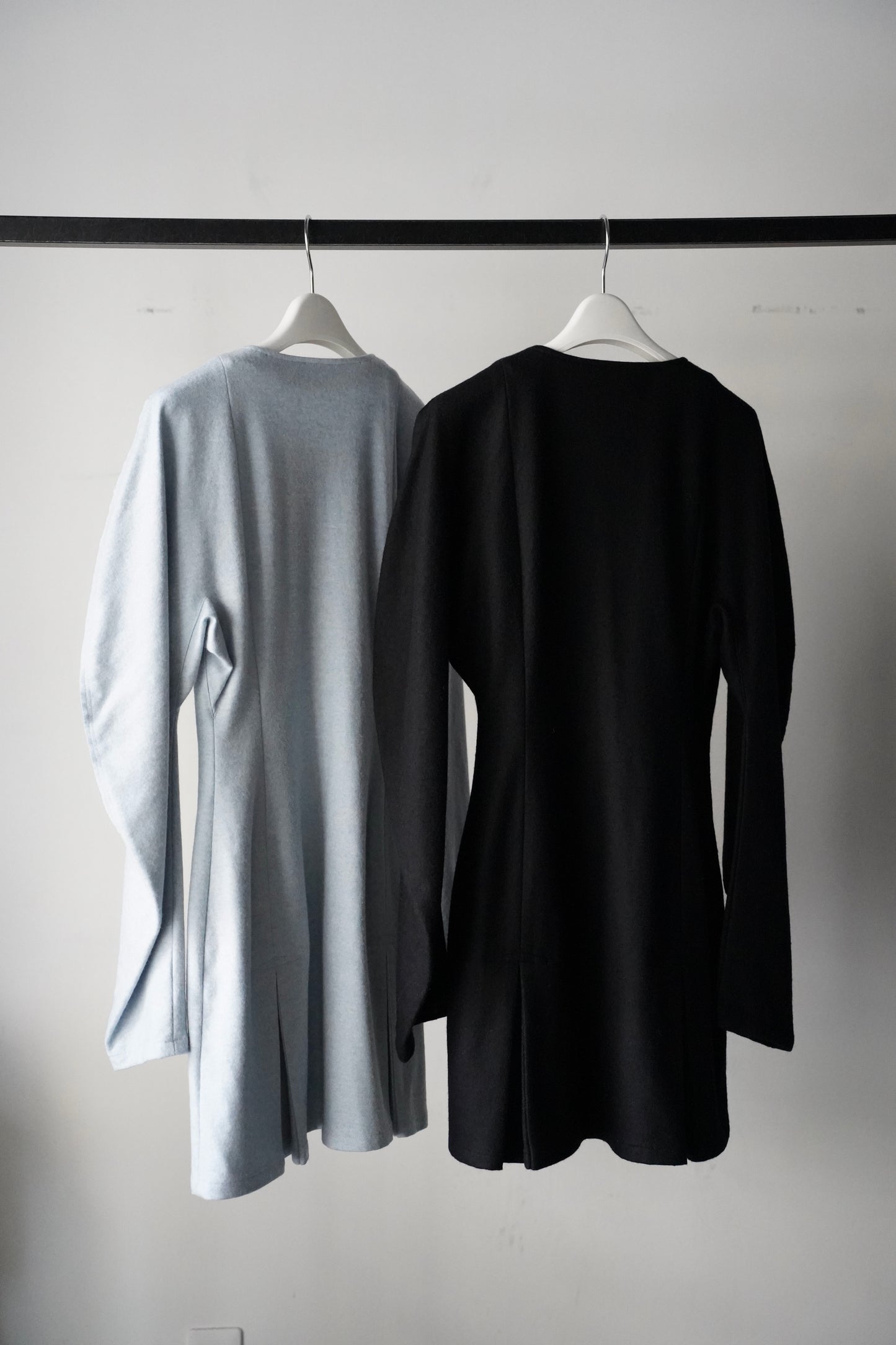WOMEN pelleq / ペレック washed wool box pleated dress