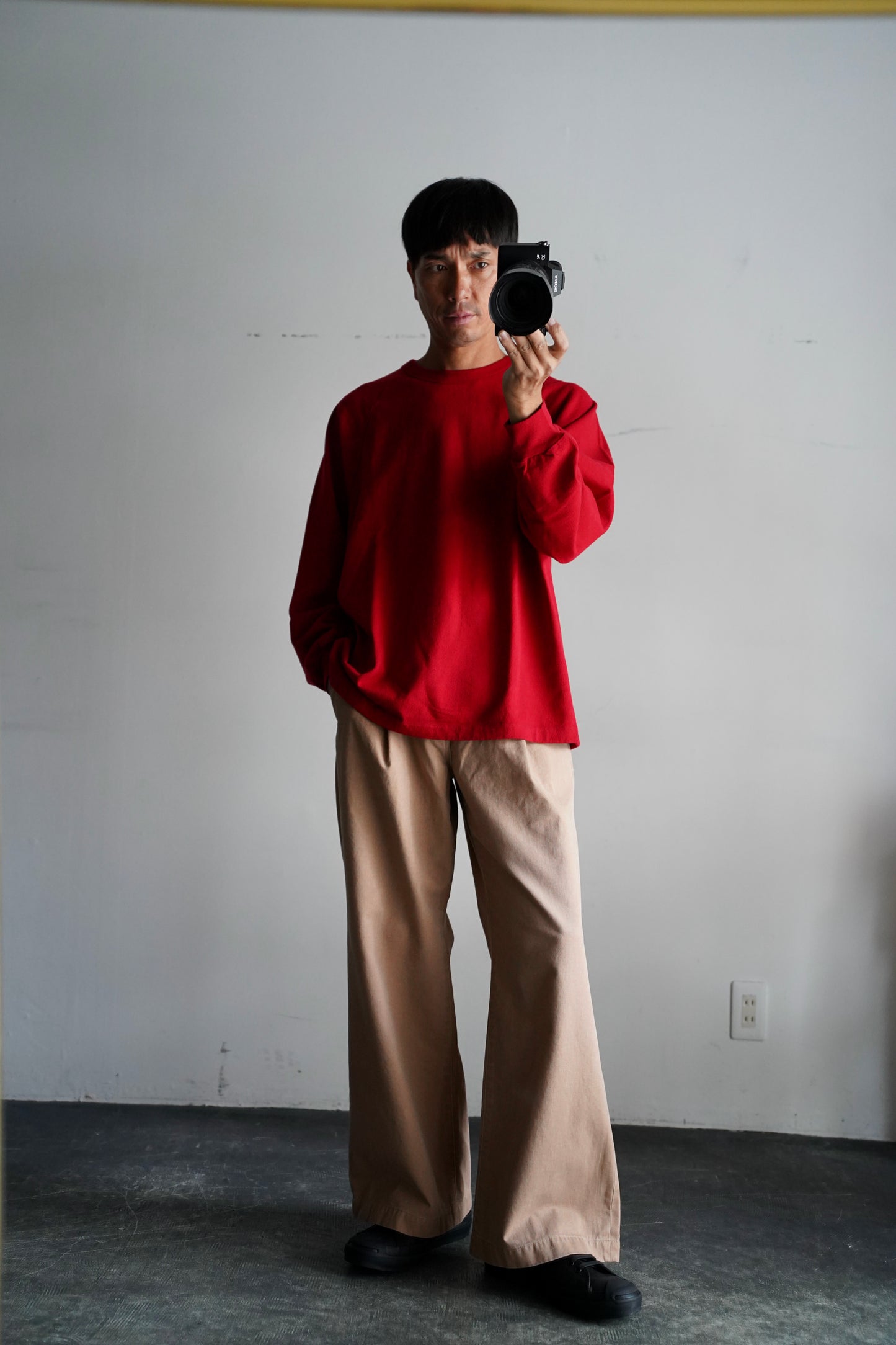MEN blurhms/ブラーム Co/Silk Nep Raglan Tee